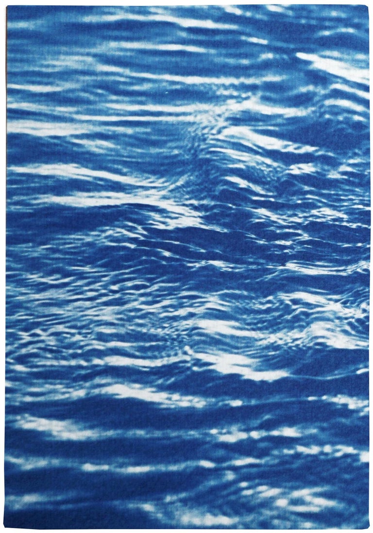 Colorado River Triptych of Refreshing River Flow, Set of Three Cyanotypes, Blue For Sale 3