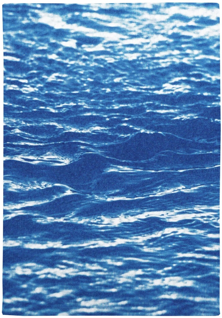Colorado River Triptych of Refreshing River Flow, Set of Three Cyanotypes, Blue For Sale 4