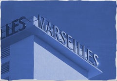 Tipografía de letras de edificios de Miami, Les Marseilles, Plano hecho a mano 2021