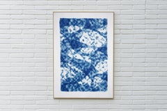 Mirando Las Nubes, Monotipo Único en Tonos Azules, Formas Vanguardistas