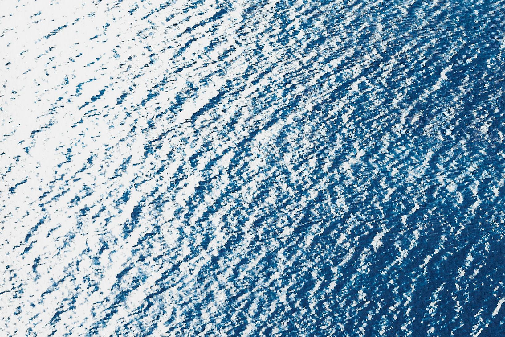 Nautical Diptych of Smooth Bay in the Mediterranean, Zen Waters Cyanotype, Paper 2