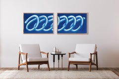 Spring I, monotype unique, diptyque horizontal de formes Springy, 2025