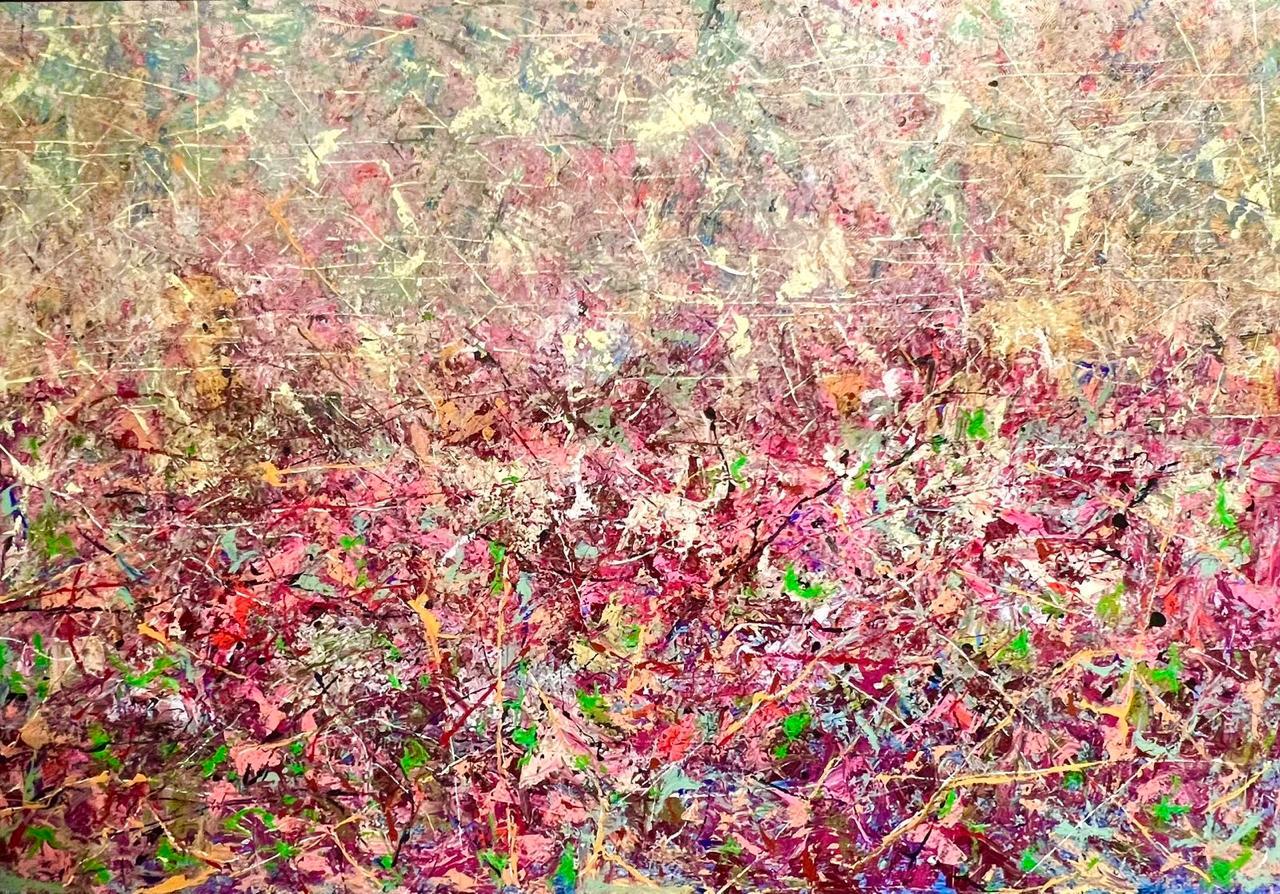 "Abstract Composition" Abstract Painting 55" x 79" inch by Kinda Adly