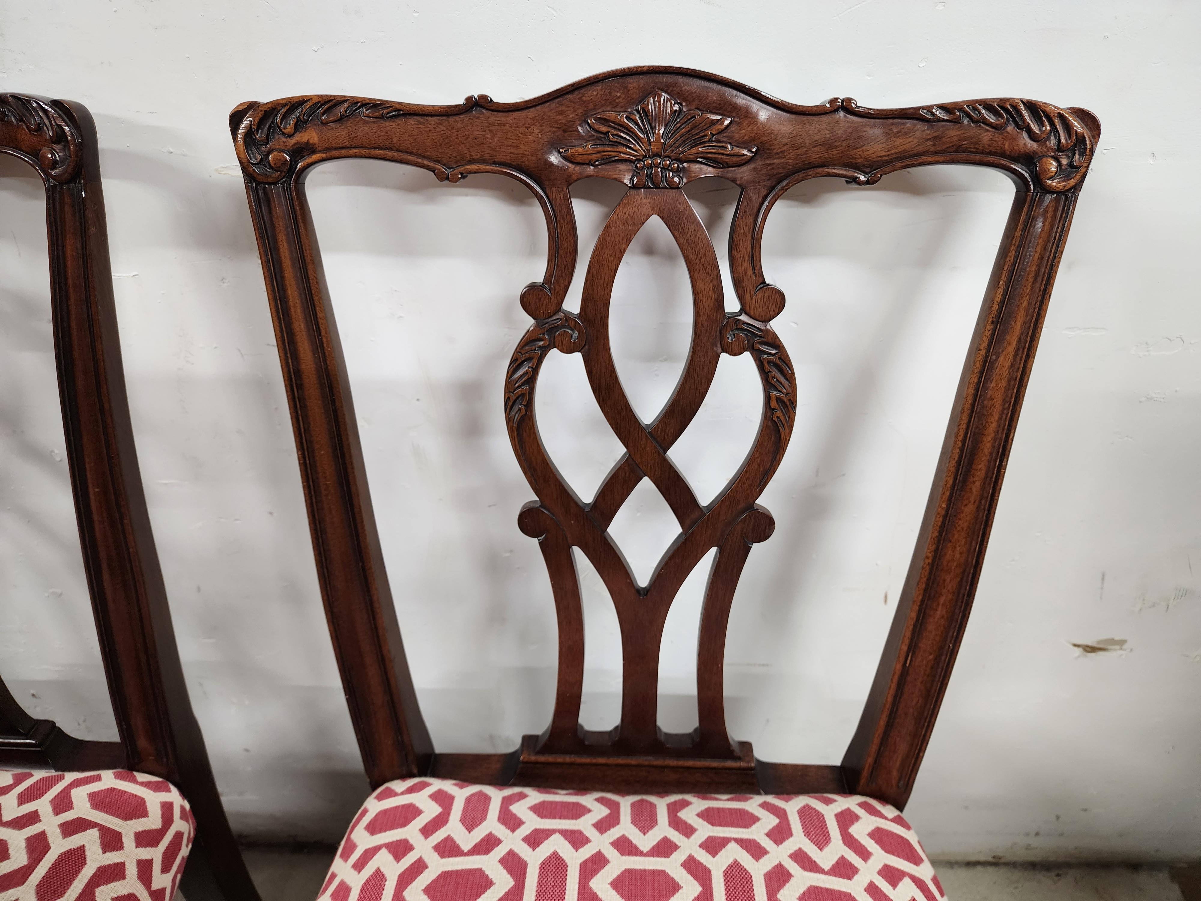 Late 20th Century Kindel Chippendale Dining Chairs  For Sale