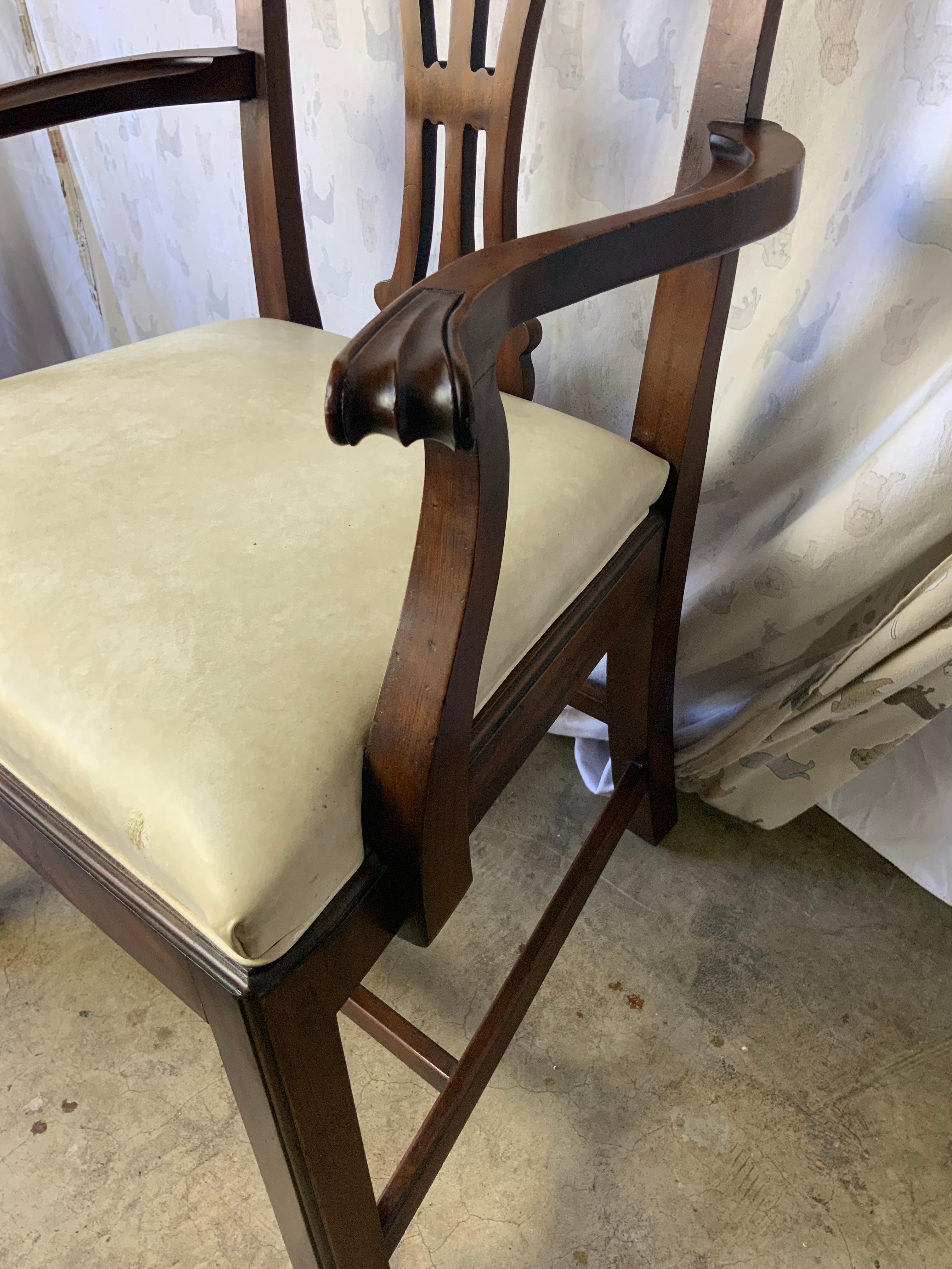 Kindel Chippendale Style Cherry Dining Chairs 6