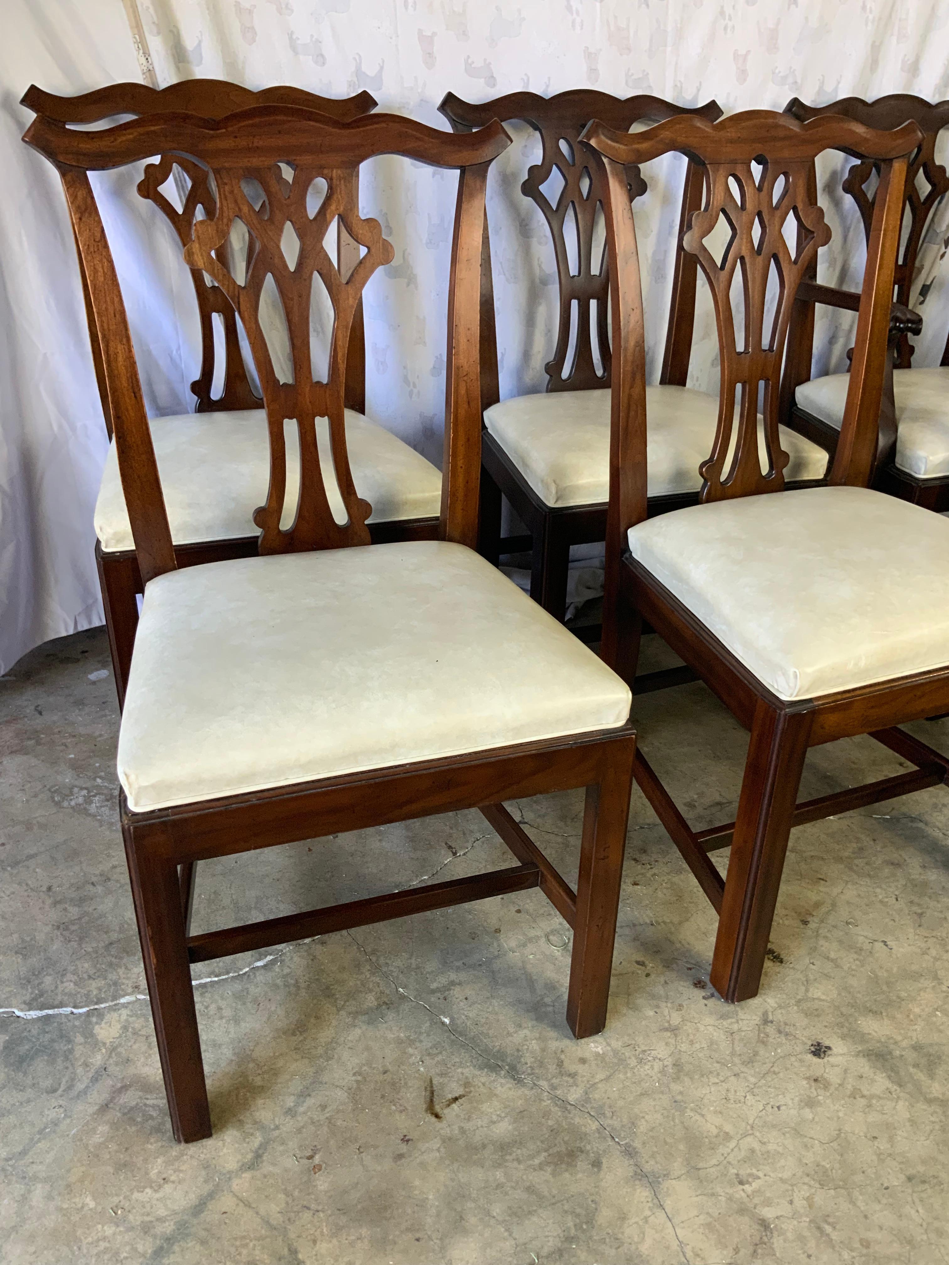 Kindel Chippendale Style Cherry Dining Chairs 1