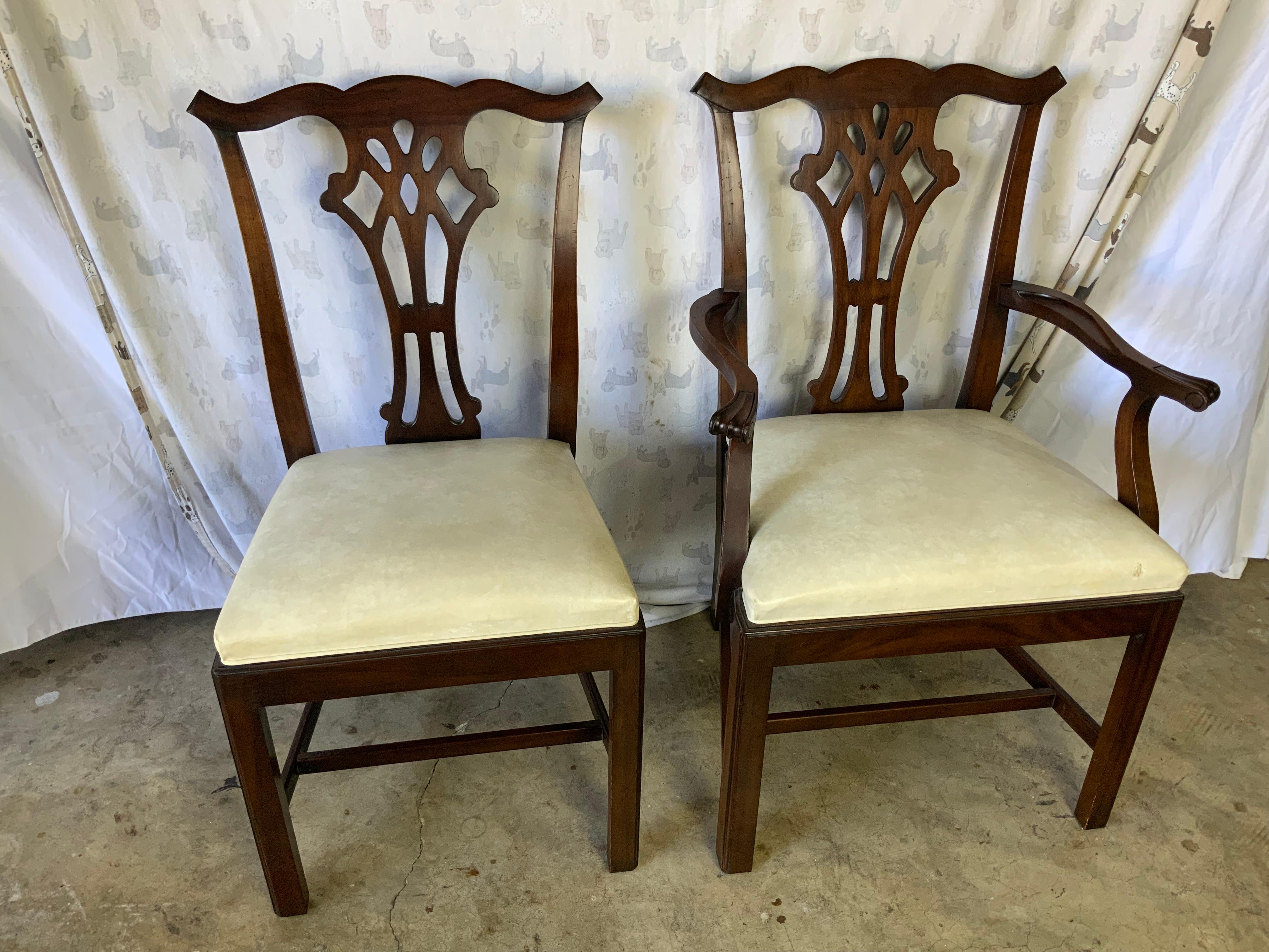 Kindel Chippendale Style Cherry Dining Chairs 5