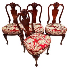 Kindel Dining Chairs Queen Anne Mahogany Reversible Washable Cushions