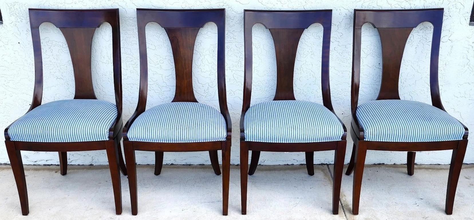 Cherry Kindel Empire Dining Chairs Set of 8 For Sale