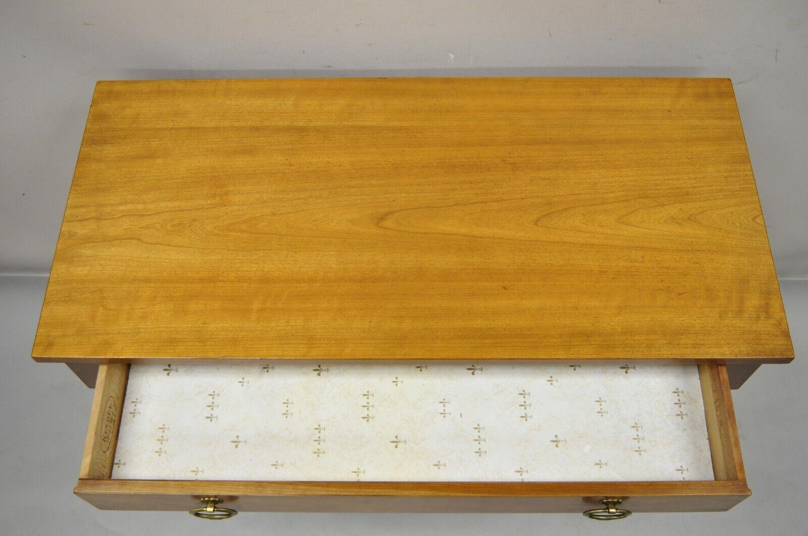 Kindel French Empire Cherry Tambour Door Server Cabinet Console Table 2