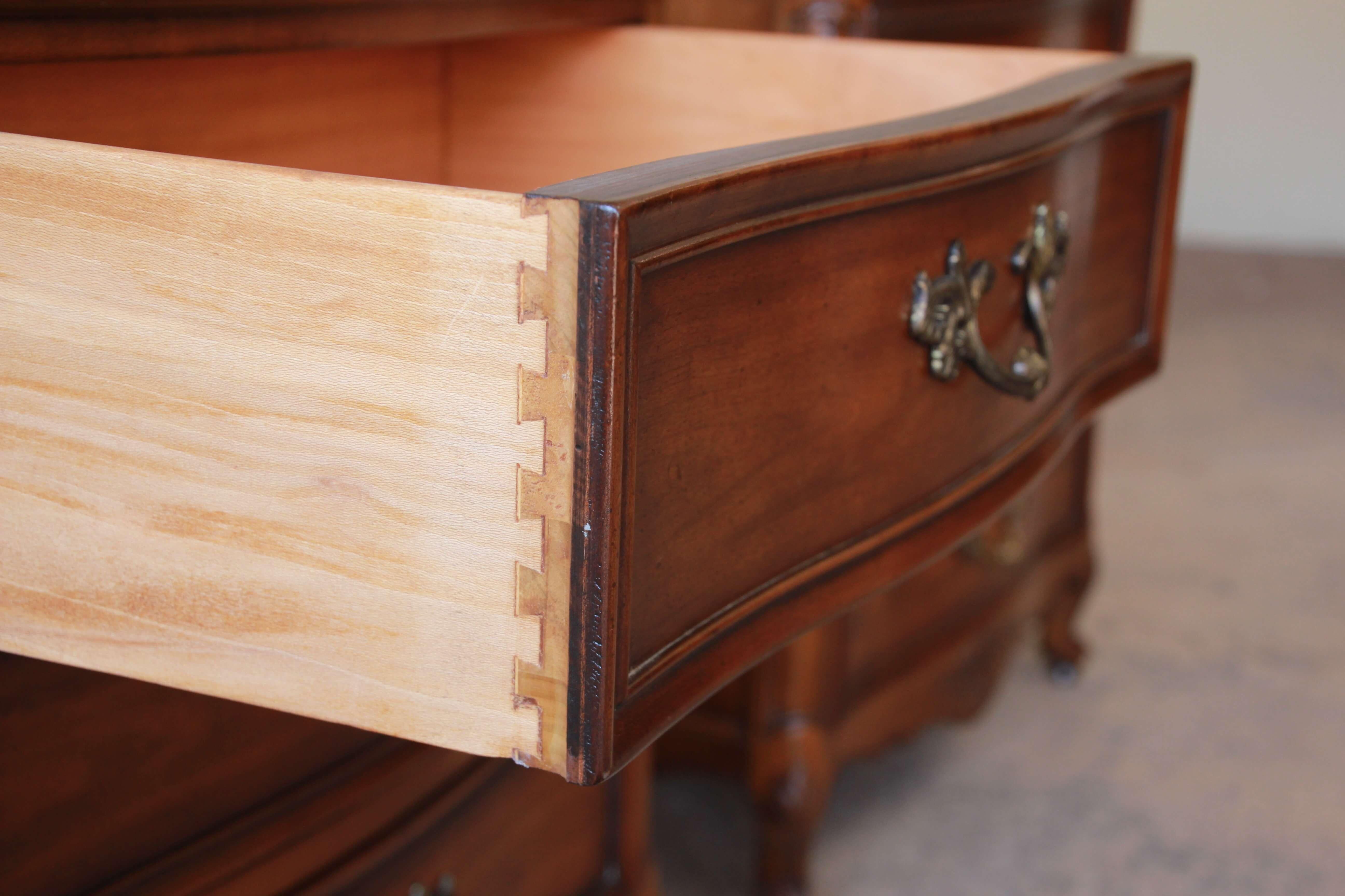 Kindel French Provincial Three-Drawer Nightstands or Small Chests, Pair 1