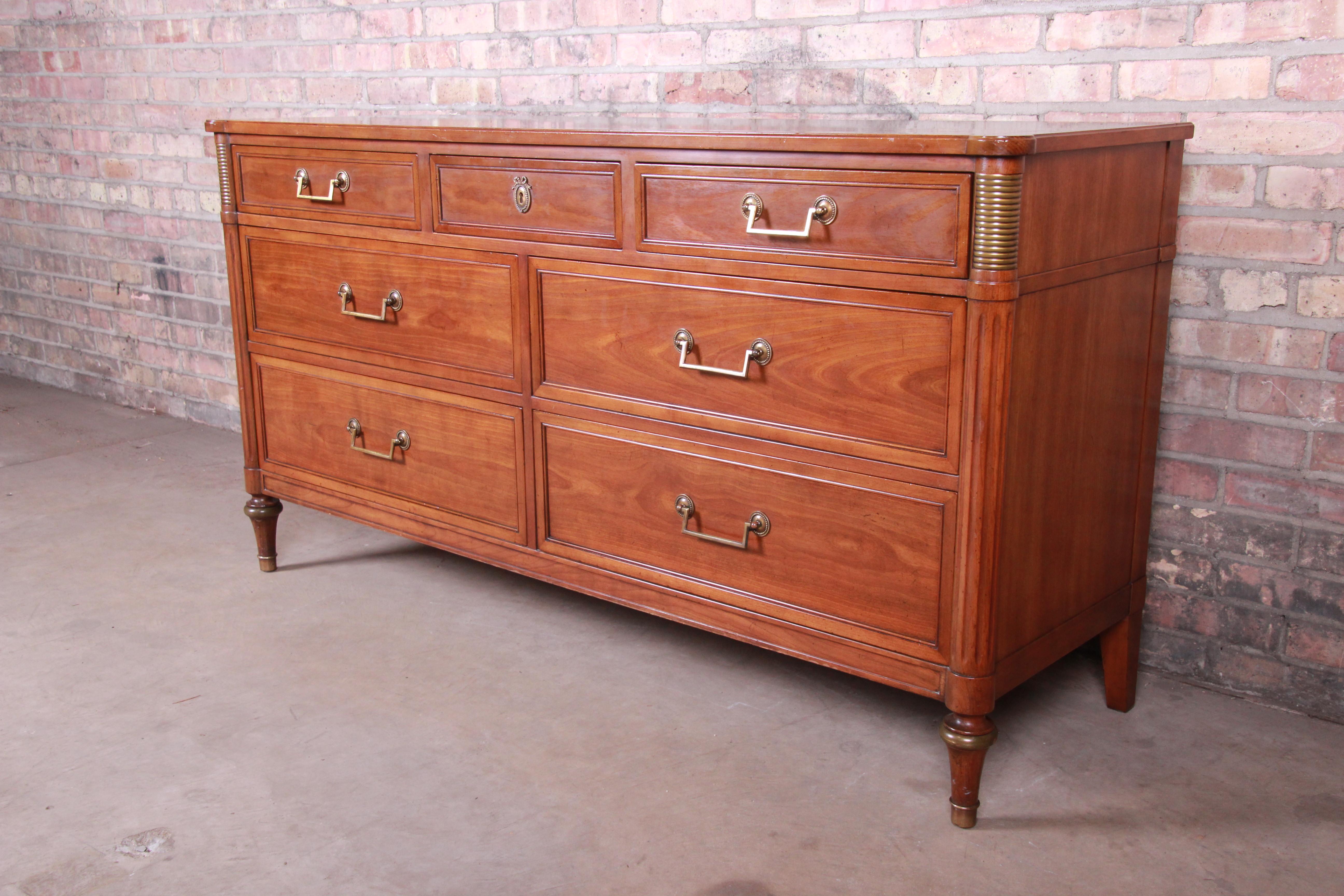 American Kindel French Regency Louis XVI Directoire Style Cherry Dresser or Credenza