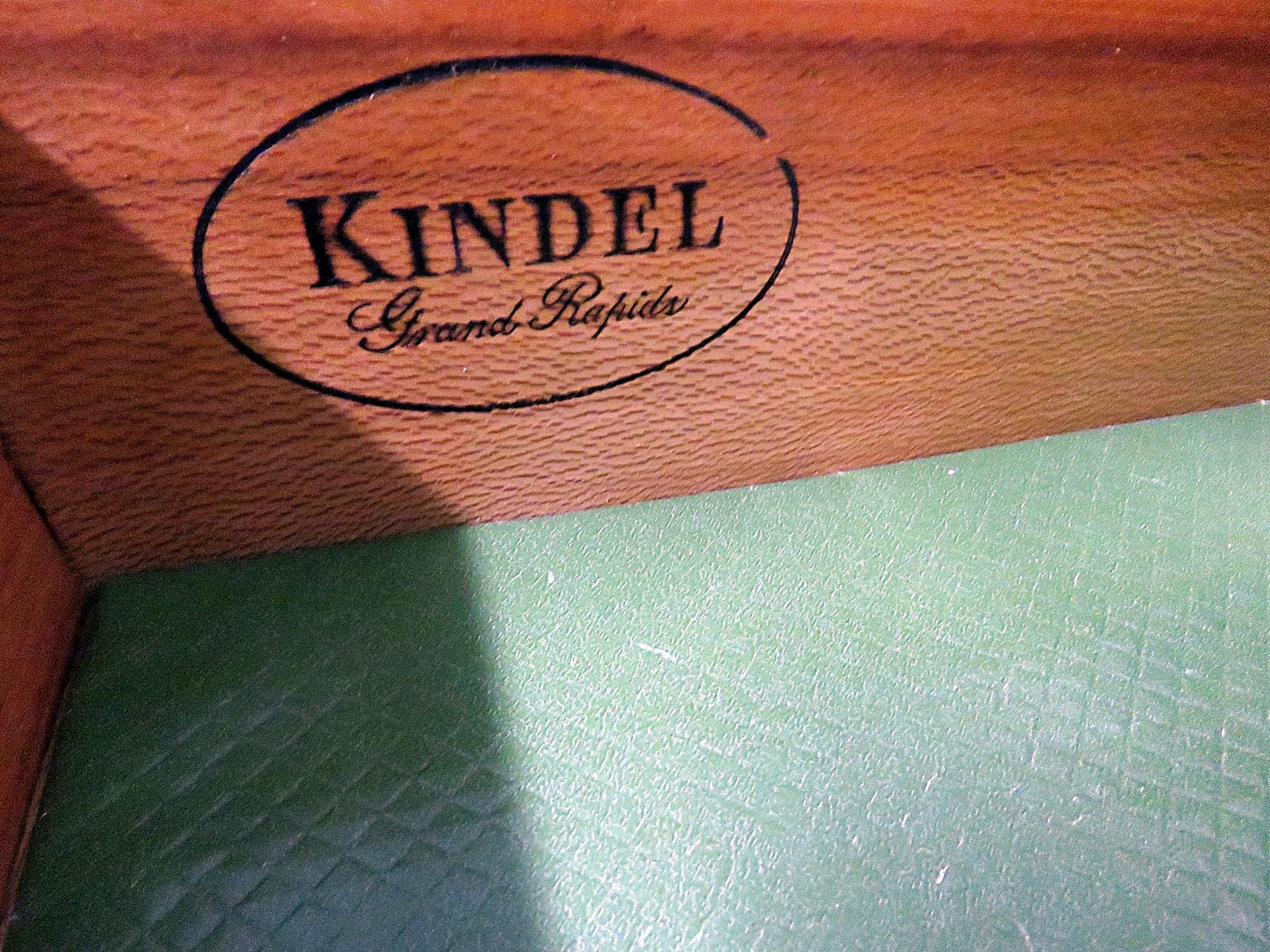 Kindel Furniture Belvedere Regency style gentleman's chest with one drawer over 2 tambour doors with storage over 3 drawers.