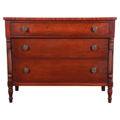 Retro Kindel Furniture Carved Mahogany Chest of Drawers
