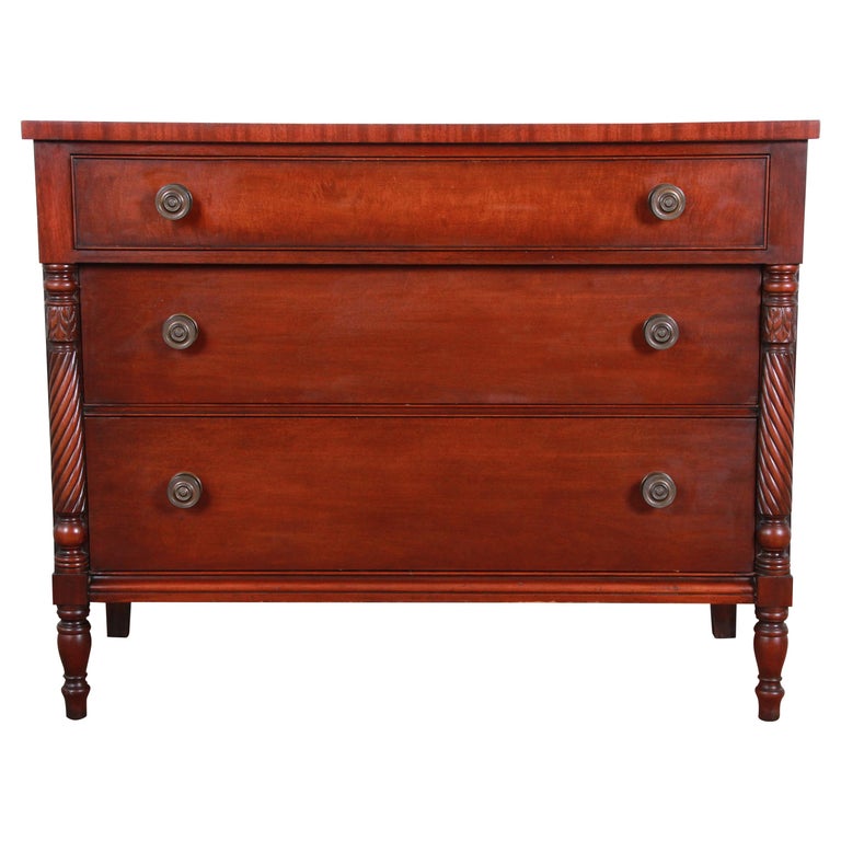 Kindel Furniture Carved Mahogany Chest Of Drawers For Sale At 1stdibs