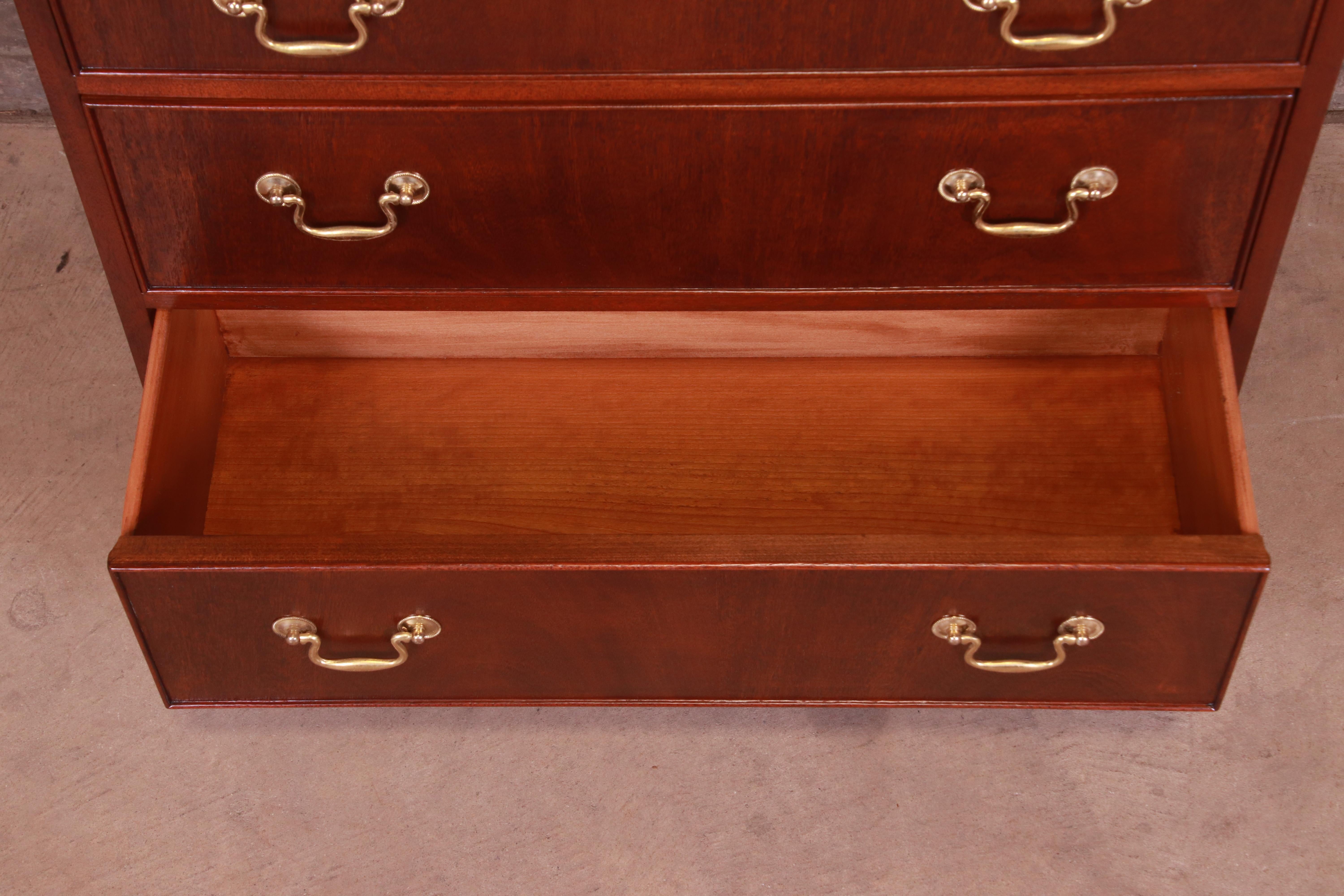 Kindel Furniture Chippendale Mahogany Bachelor Chest, Newly Refinished 4