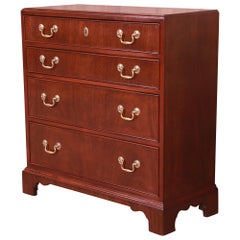 Kindel Furniture Chippendale Mahogany Bachelor Chest, Newly Refinished