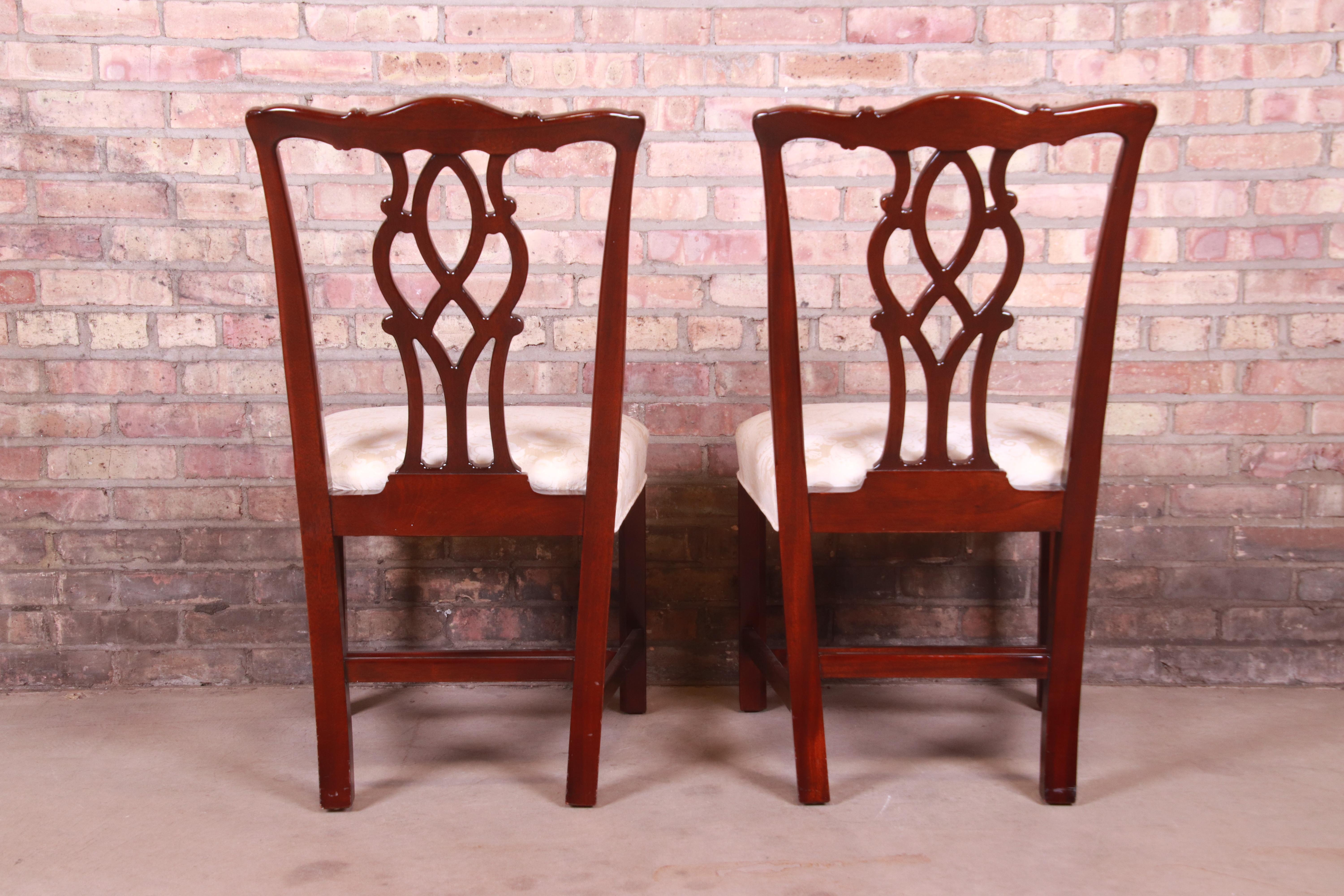 Kindel Furniture Chippendale Mahogany Dining Chairs, Set of Eight 6