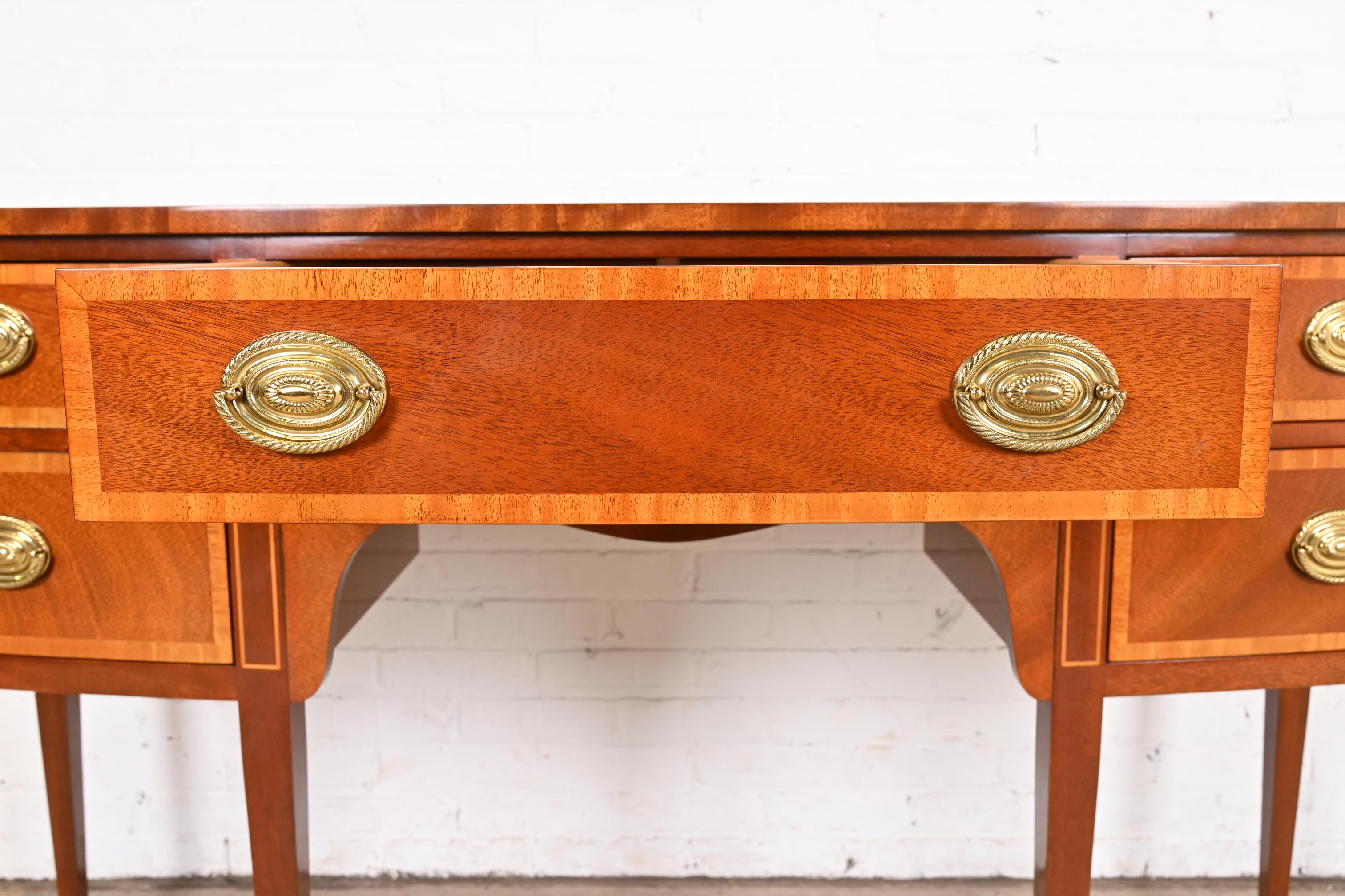 Kindel Furniture Federal Inlaid Mahogany Bow Front Sideboard Credenza 4