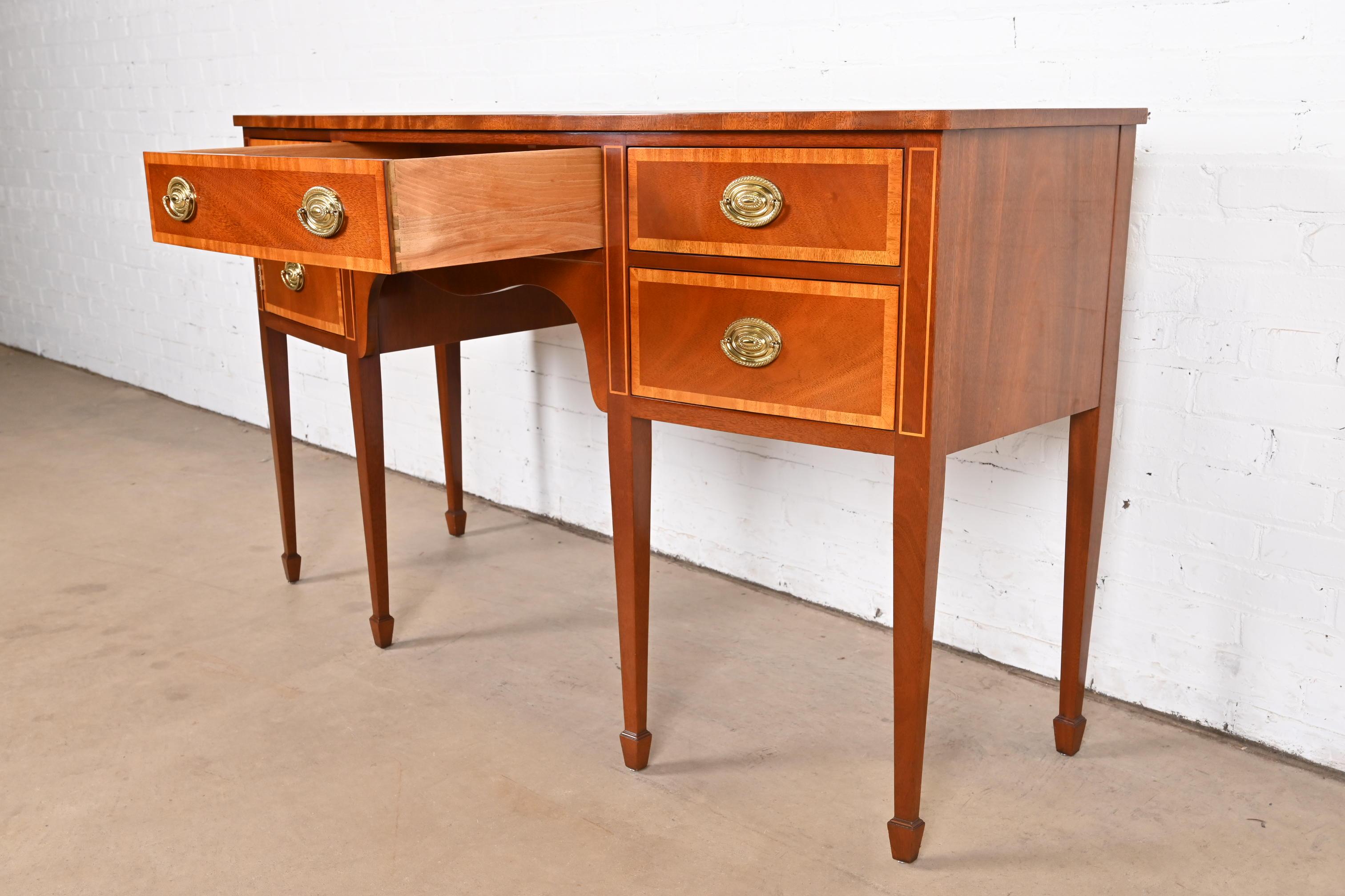 Kindel Furniture Federal Inlaid Mahogany Bow Front Sideboard Credenza 5