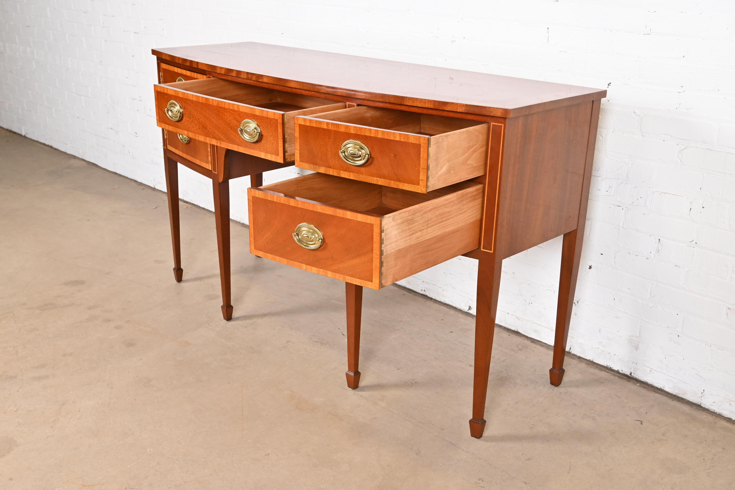 Kindel Furniture Federal Inlaid Mahogany Bow Front Sideboard Credenza 9