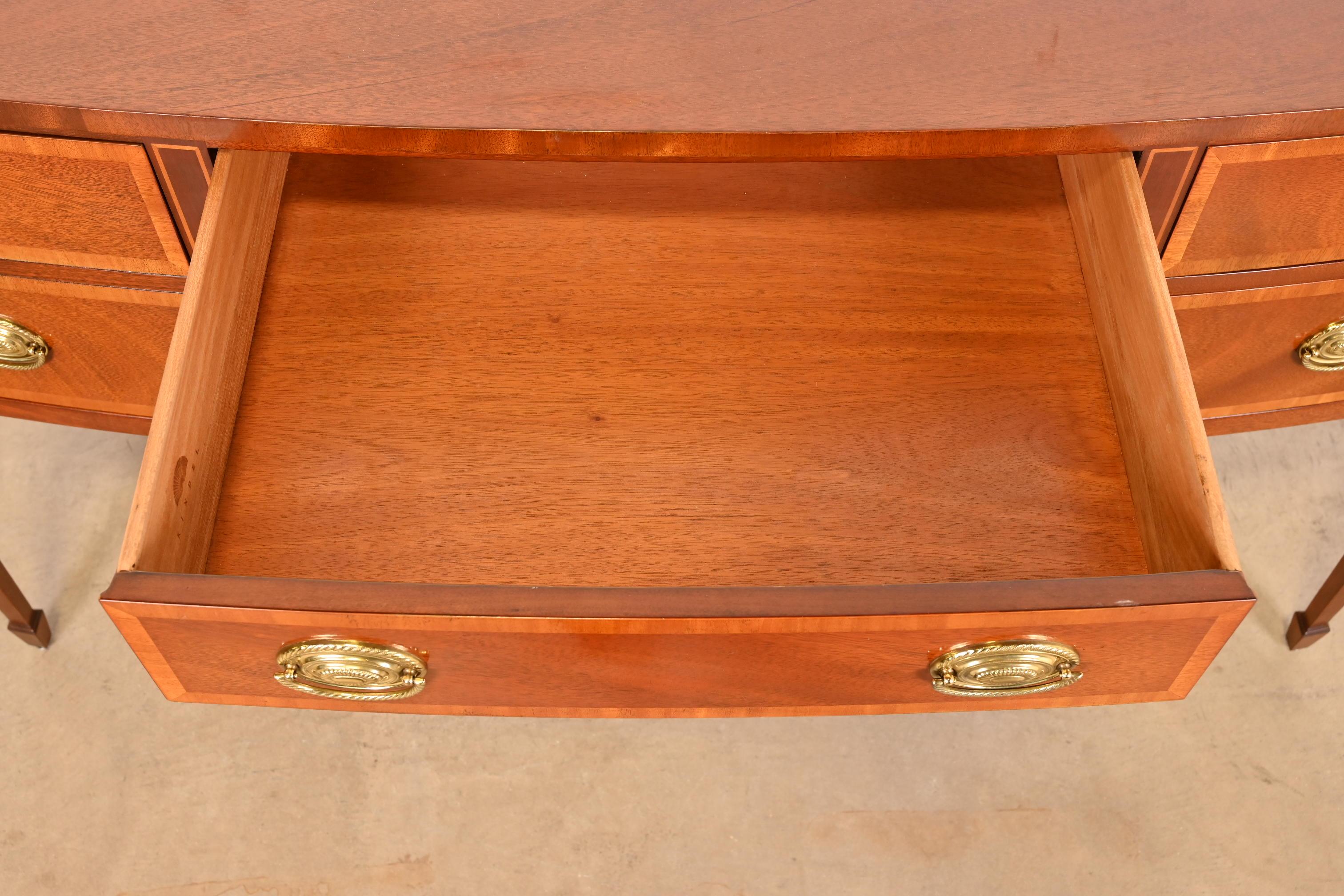 Kindel Furniture Federal Inlaid Mahogany Bow Front Sideboard Credenza 3