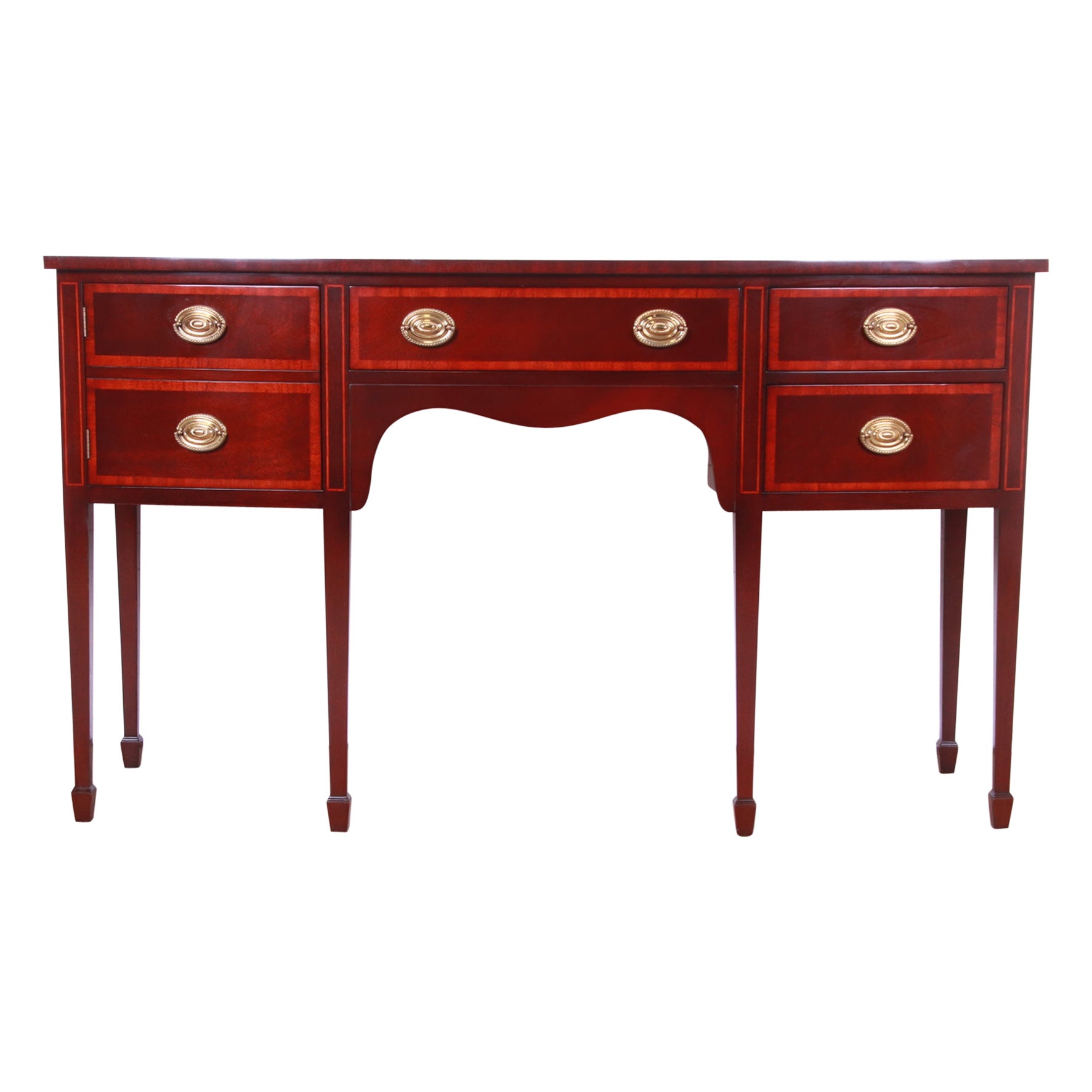 Kindel Furniture Federal Inlaid Mahogany Bow Front Sideboard