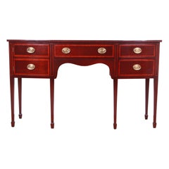 Kindel Furniture Federal Inlaid Mahogany Bow Front Sideboard