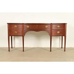Kindel Furniture Federal Inlaid Mahogany Sideboard Credenza, Newly Refinished