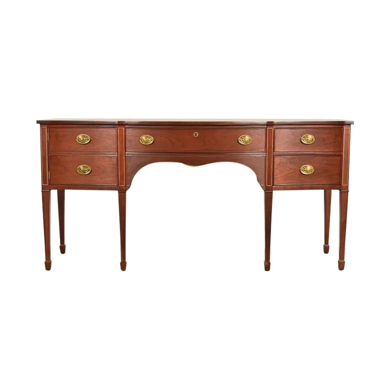 Buffet « Federal » en acajou marqueté de la marque Kindel Furniture, récemment restauré
