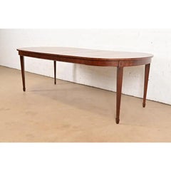Kindel Furniture Federal Mahogany Extension Dining Table, Newly Refinished