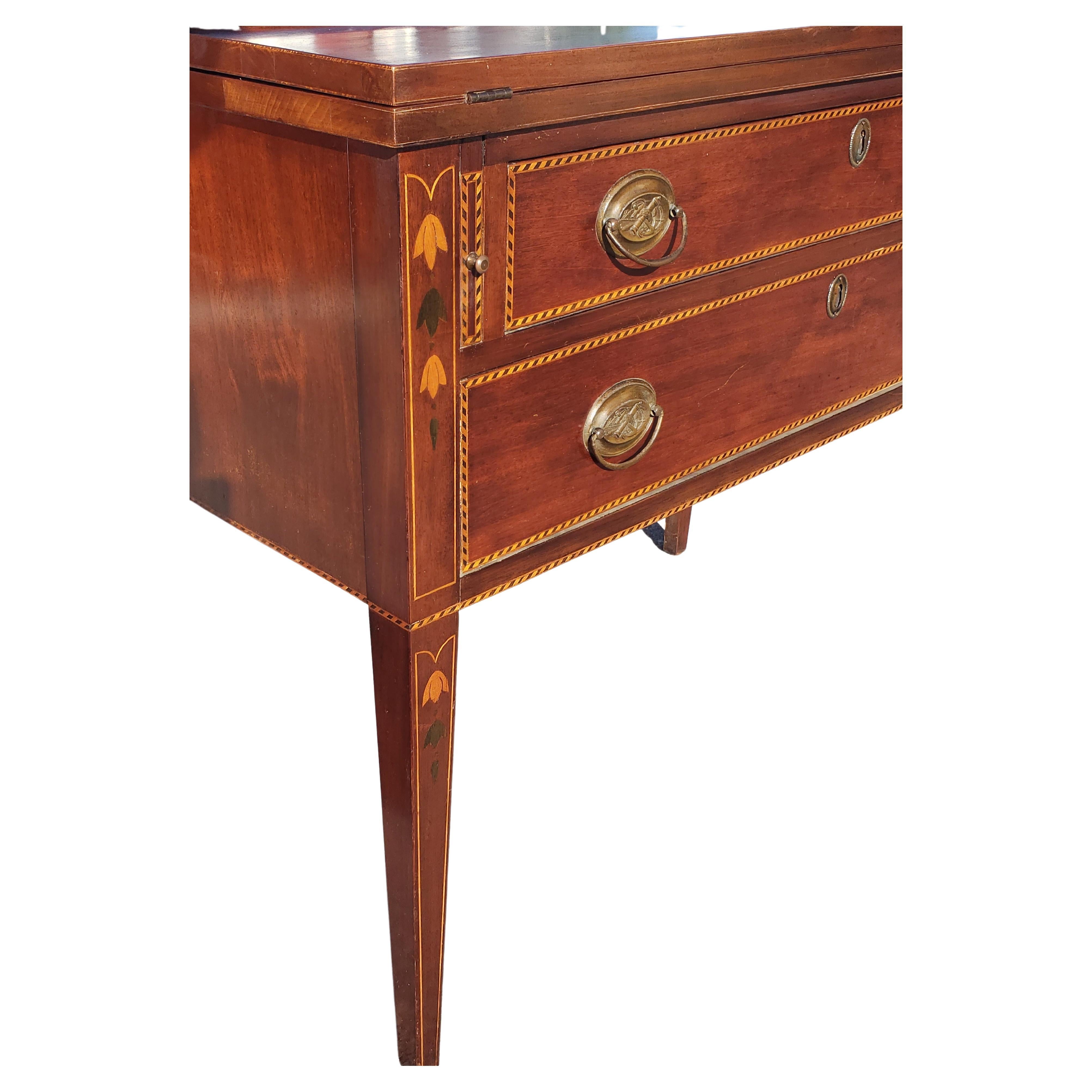 Kindel Furniture Federal Mahogany Satinwood Inlays Buffet Server Credenza 2