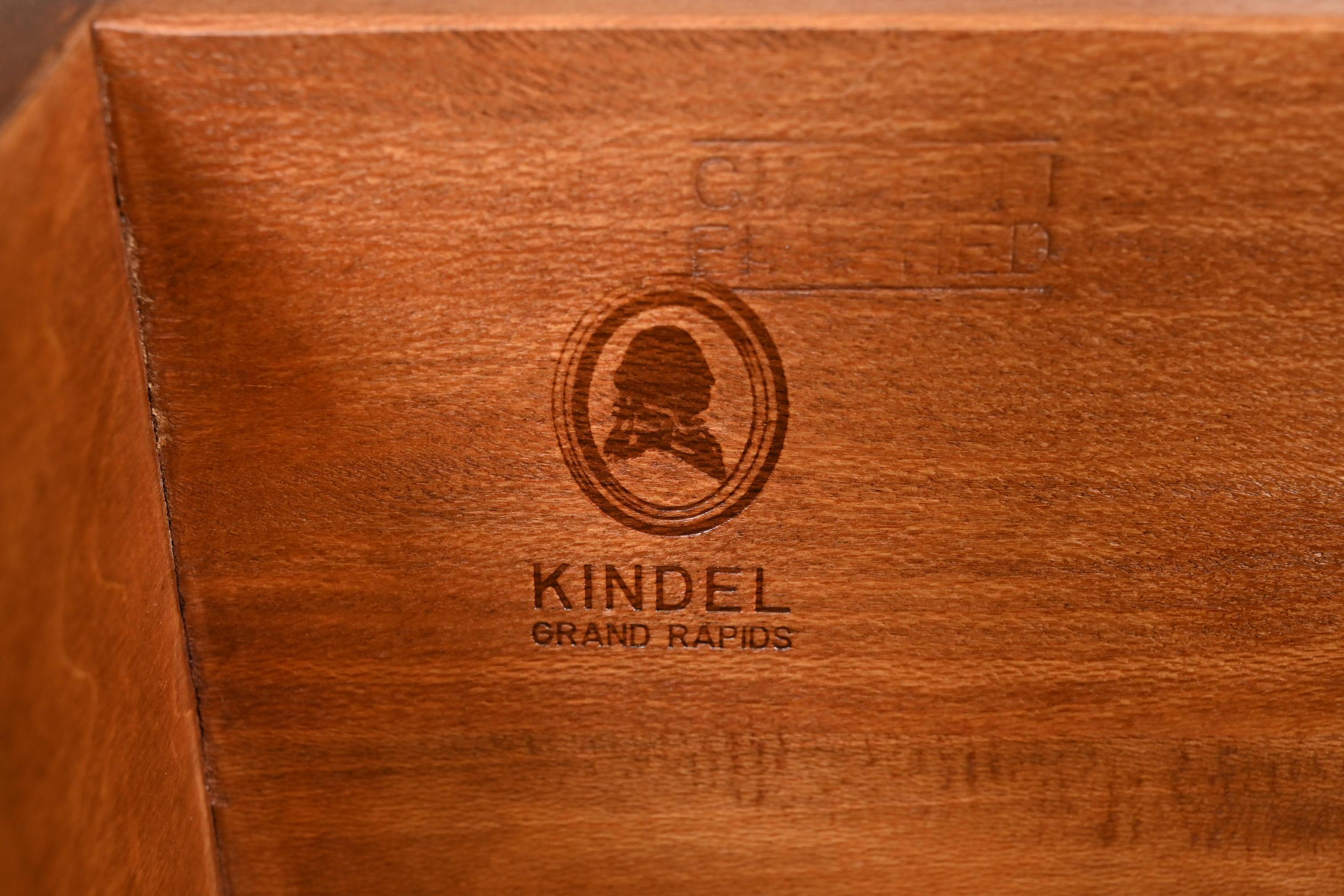 Kindel Furniture Federal Mahogany Vanity With Flip-Up Mirror, Newly Refinished 5