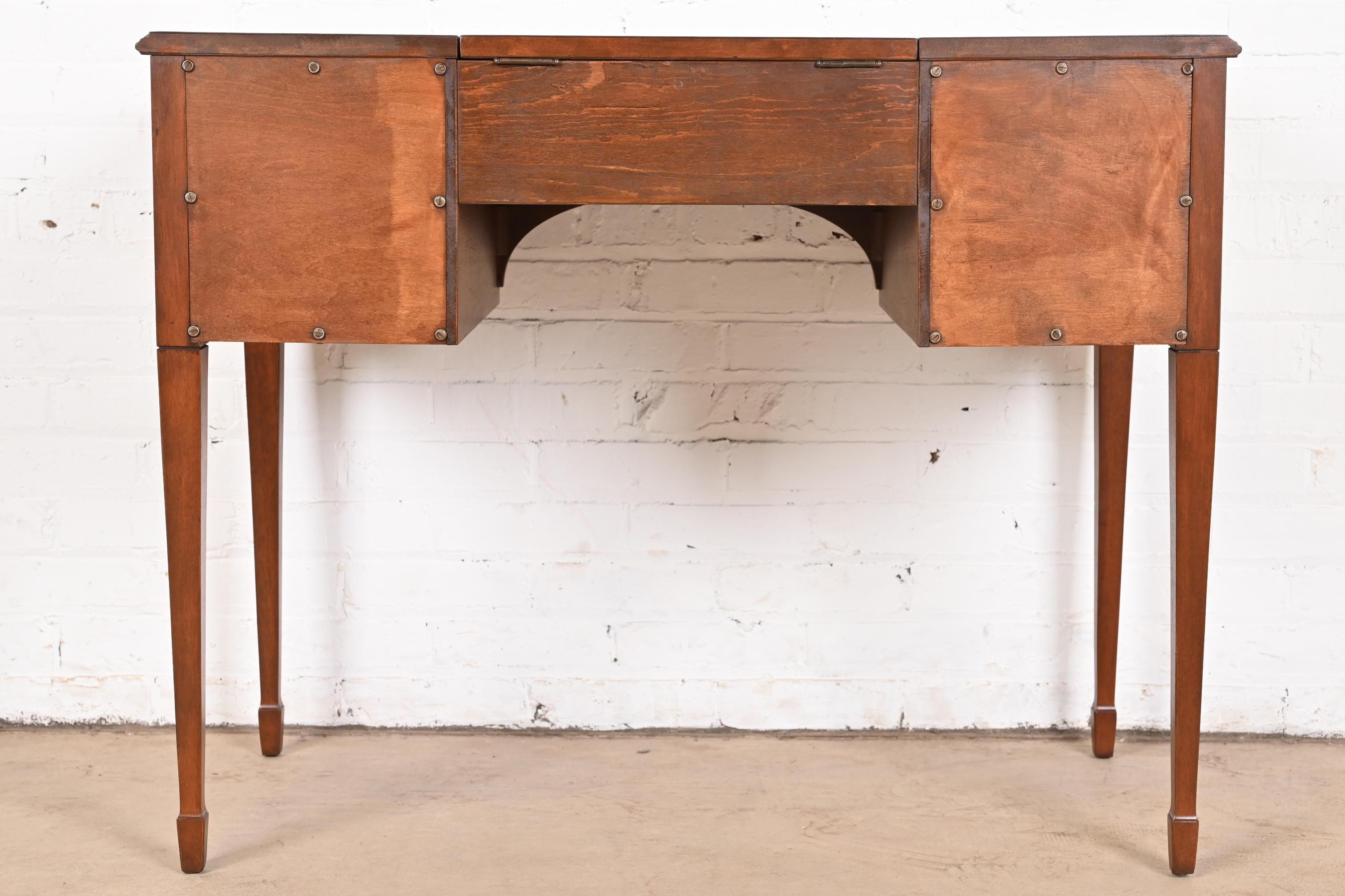 Kindel Furniture Federal Mahogany Vanity With Flip-Up Mirror, Newly Refinished 9