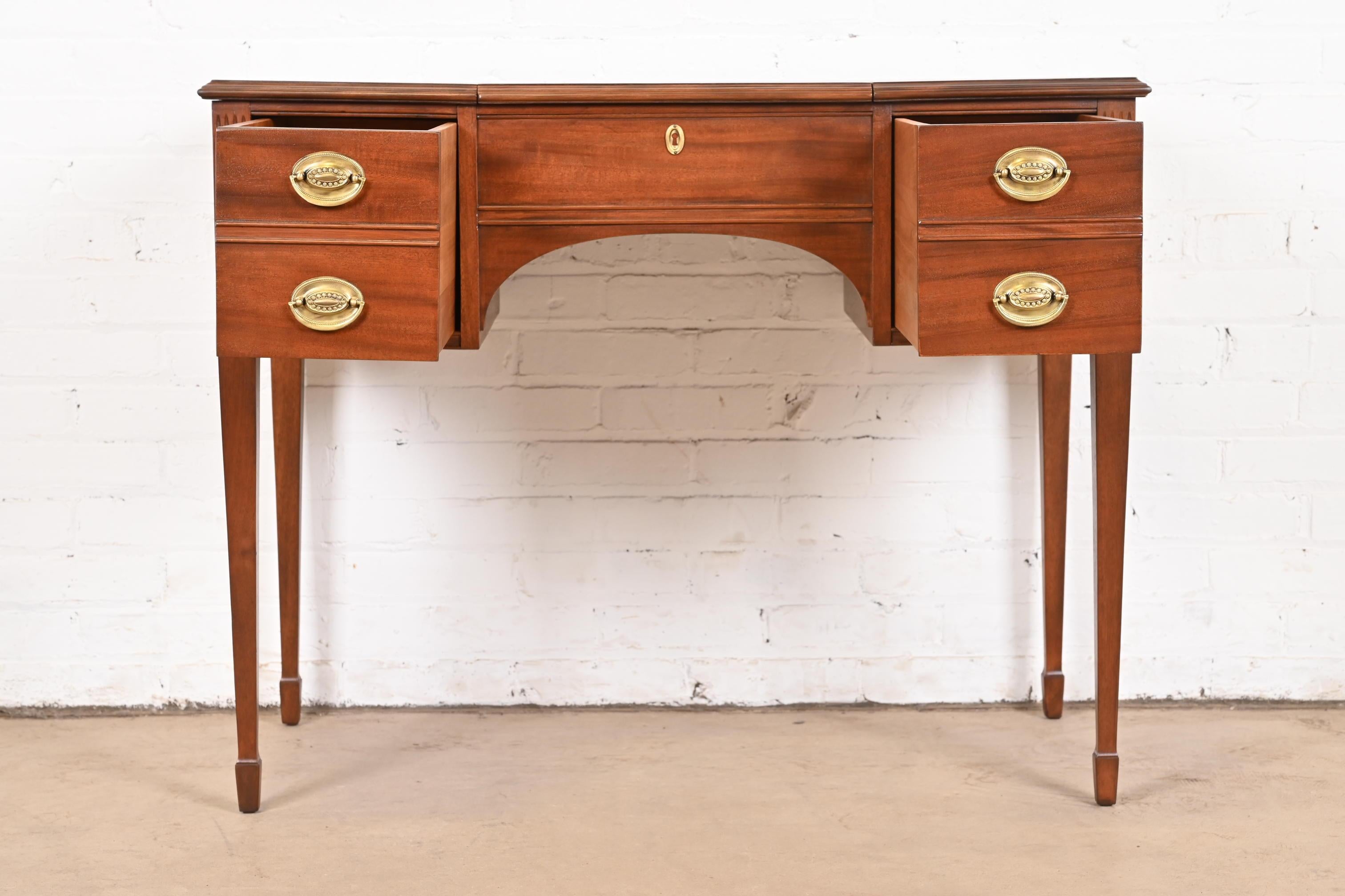Kindel Furniture Federal Mahogany Vanity With Flip-Up Mirror, Newly Refinished 2