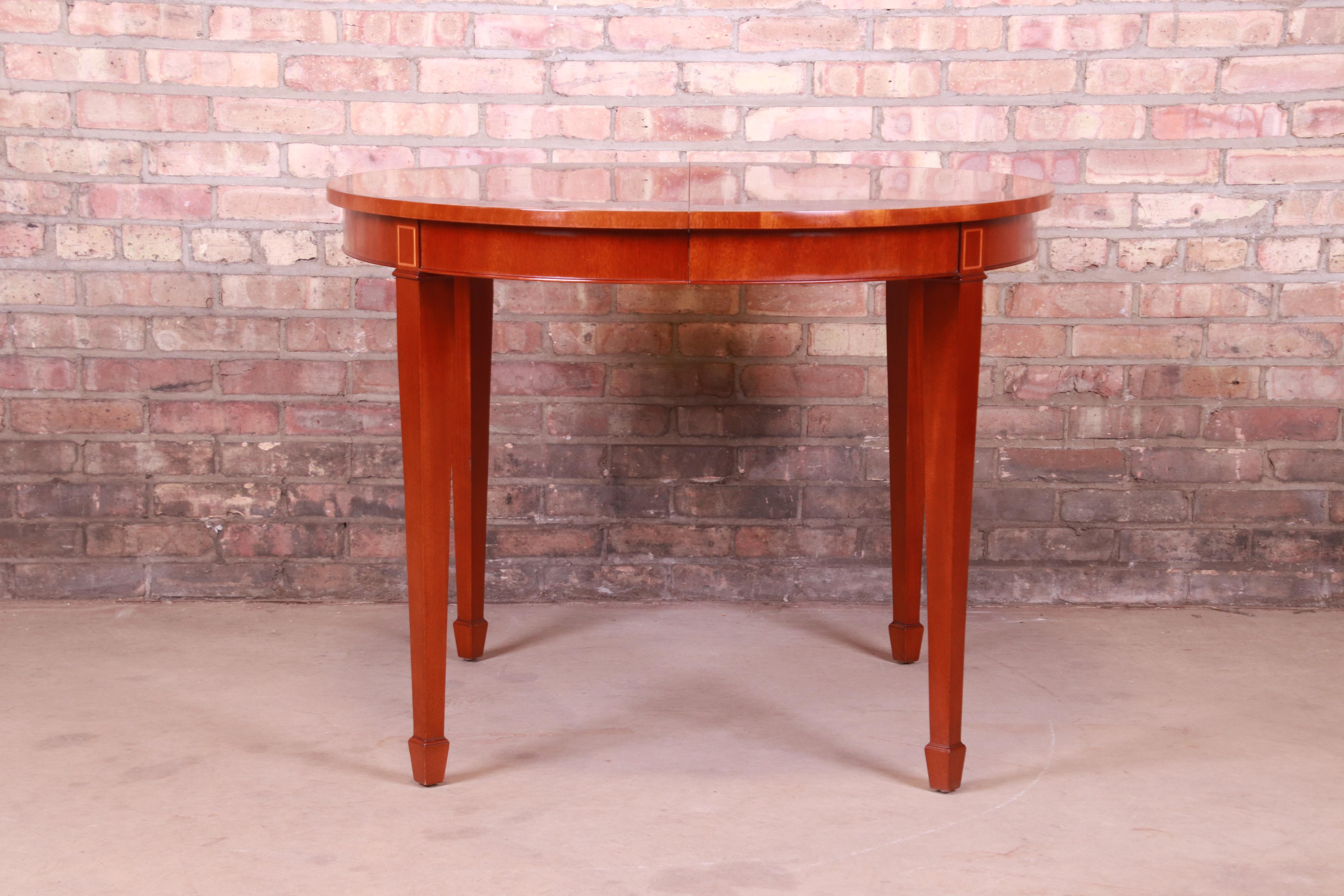 Kindel Furniture Federal Style Banded Mahogany Extension Dining or Game ...