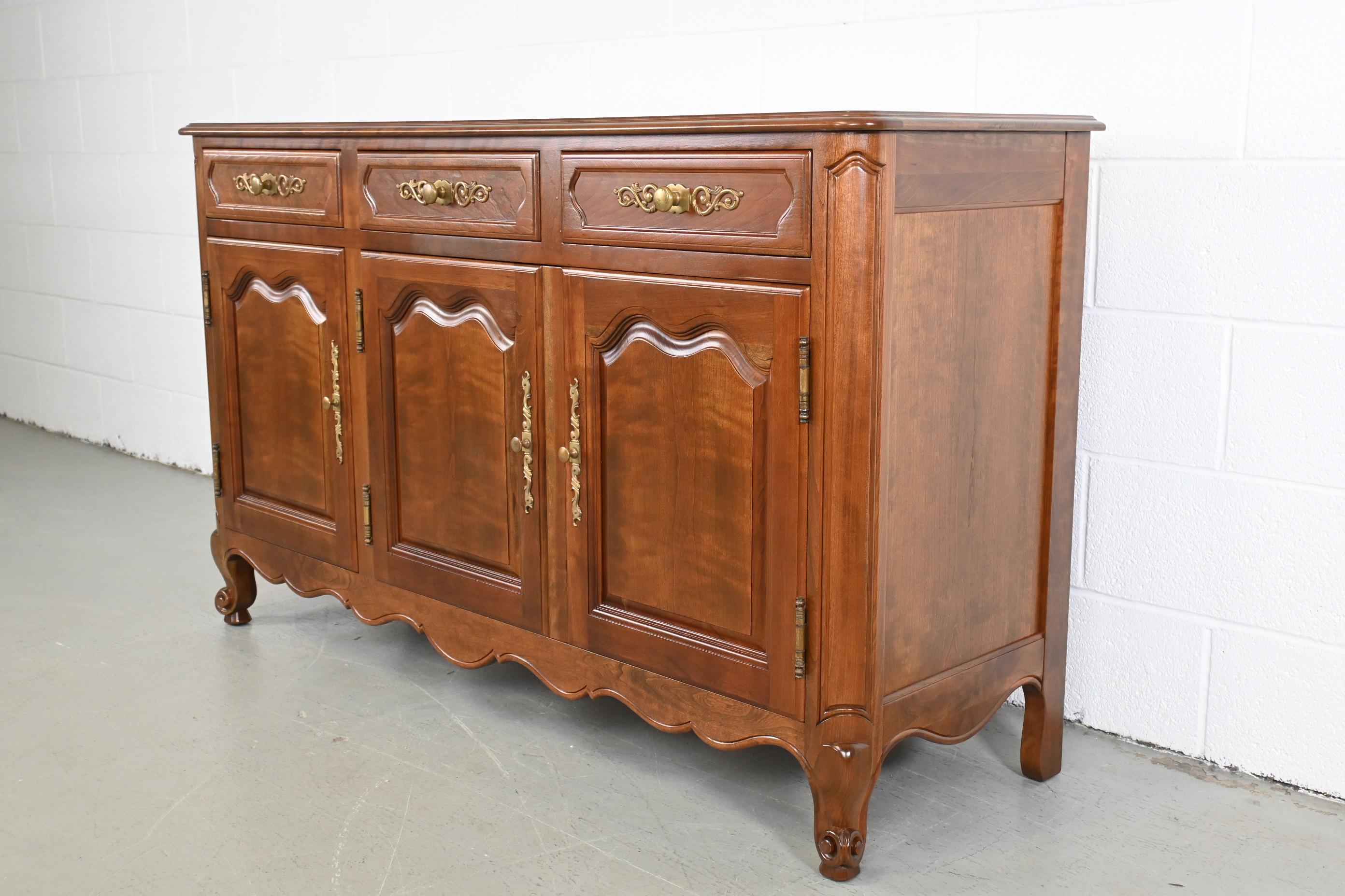 French Provincial Kindel Furniture French Cherry Sideboard or Credenza For Sale