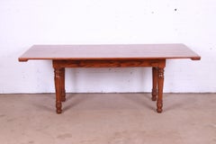 Kindel Furniture French Country Oak Farmhouse Harvest Dining Table, Refinished