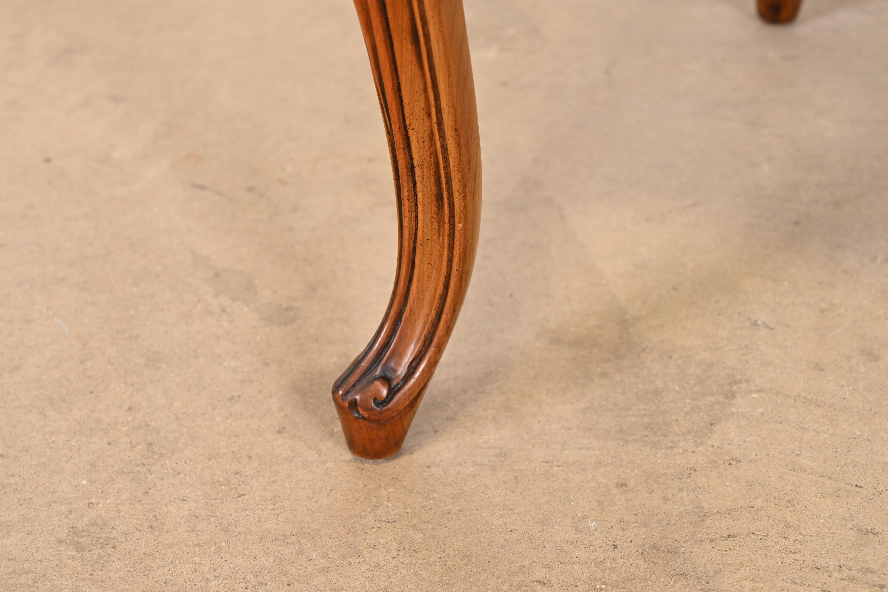 Kindel Furniture French Louis XVI Carved Cherry Wood Cane Back Dining Chairs 8