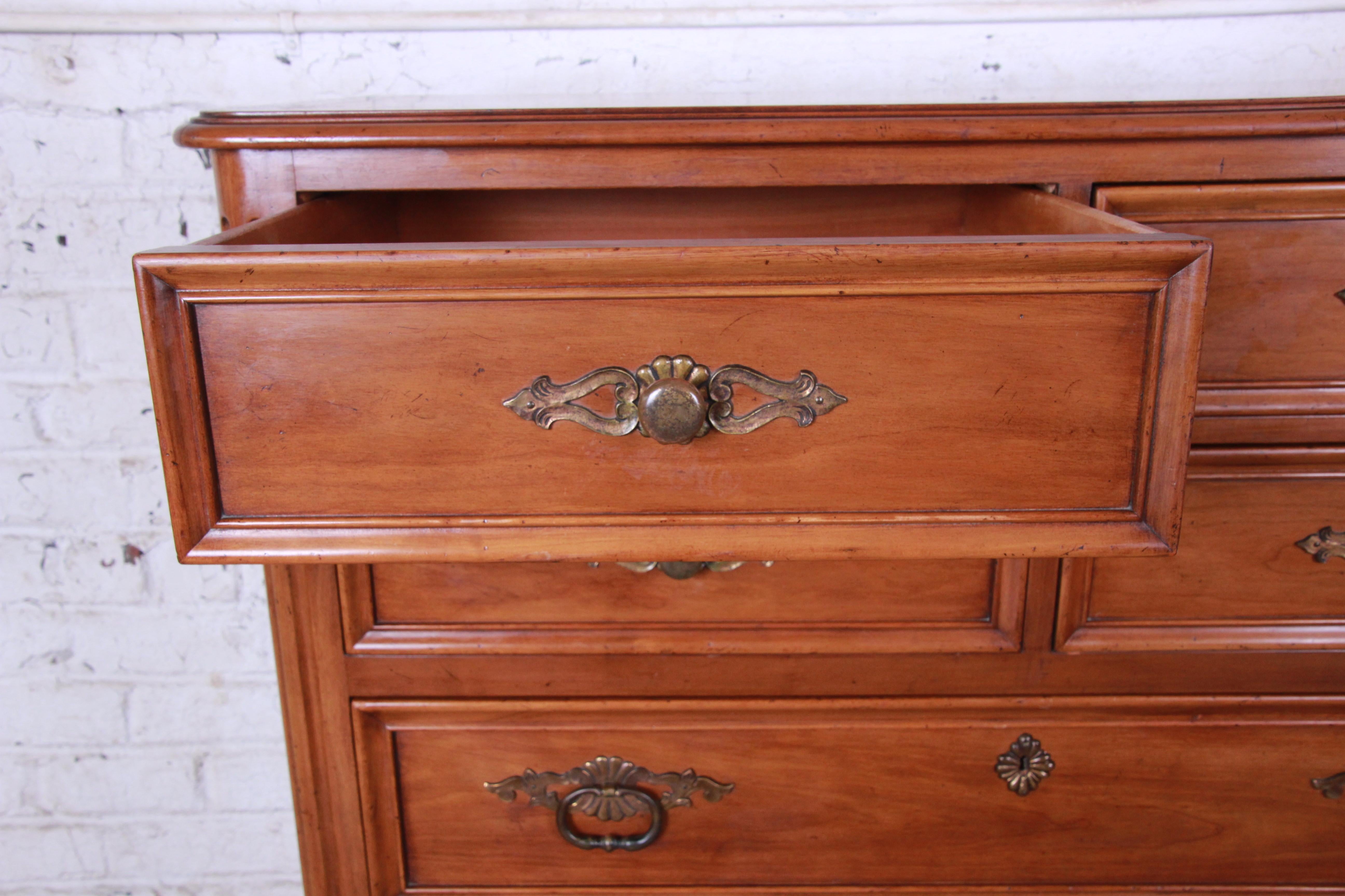 Cherry Kindel Furniture French Provincial Highboy Dresser