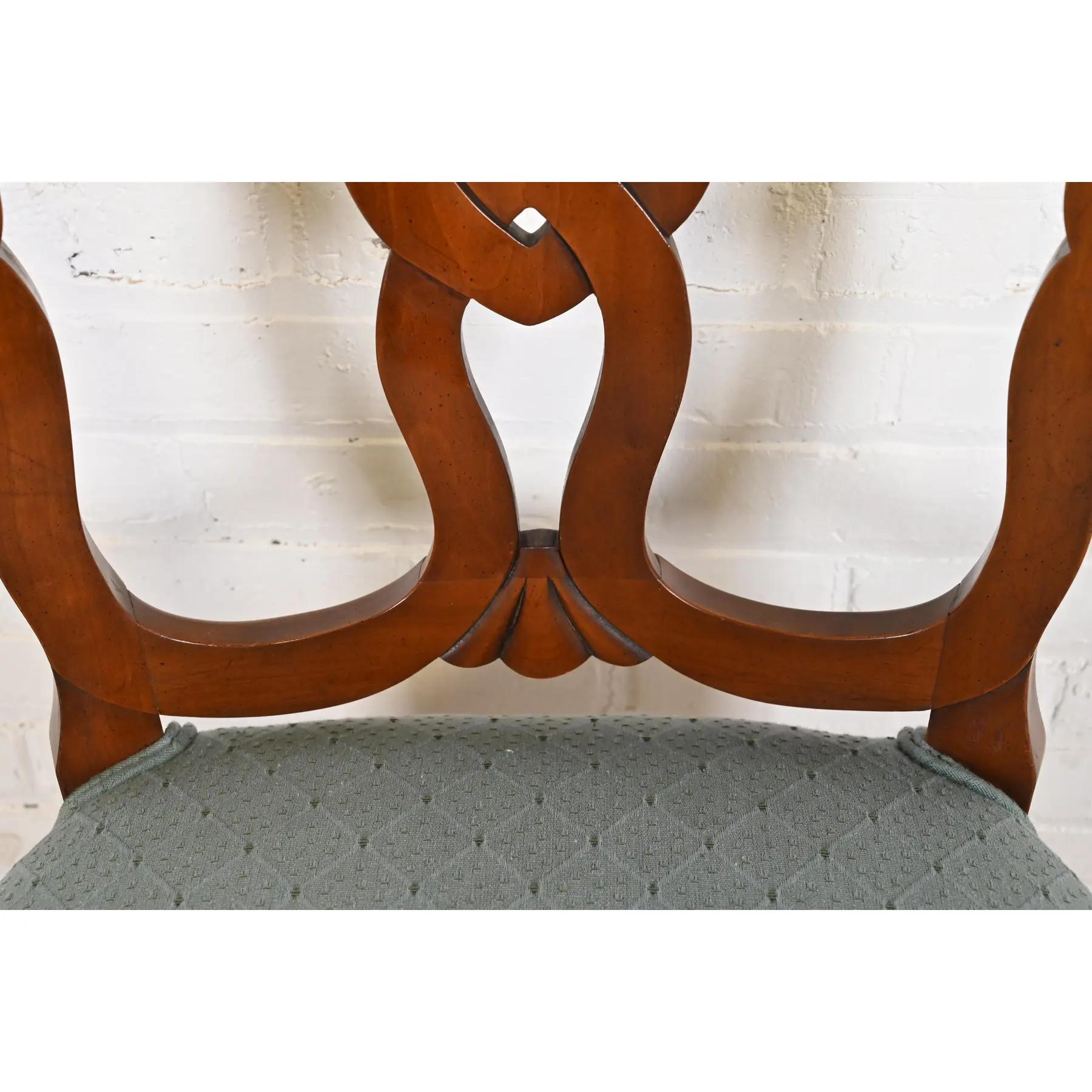 Kindel Furniture French Provincial Louis XV Carved Cherry Dining Chairs, Eight 2