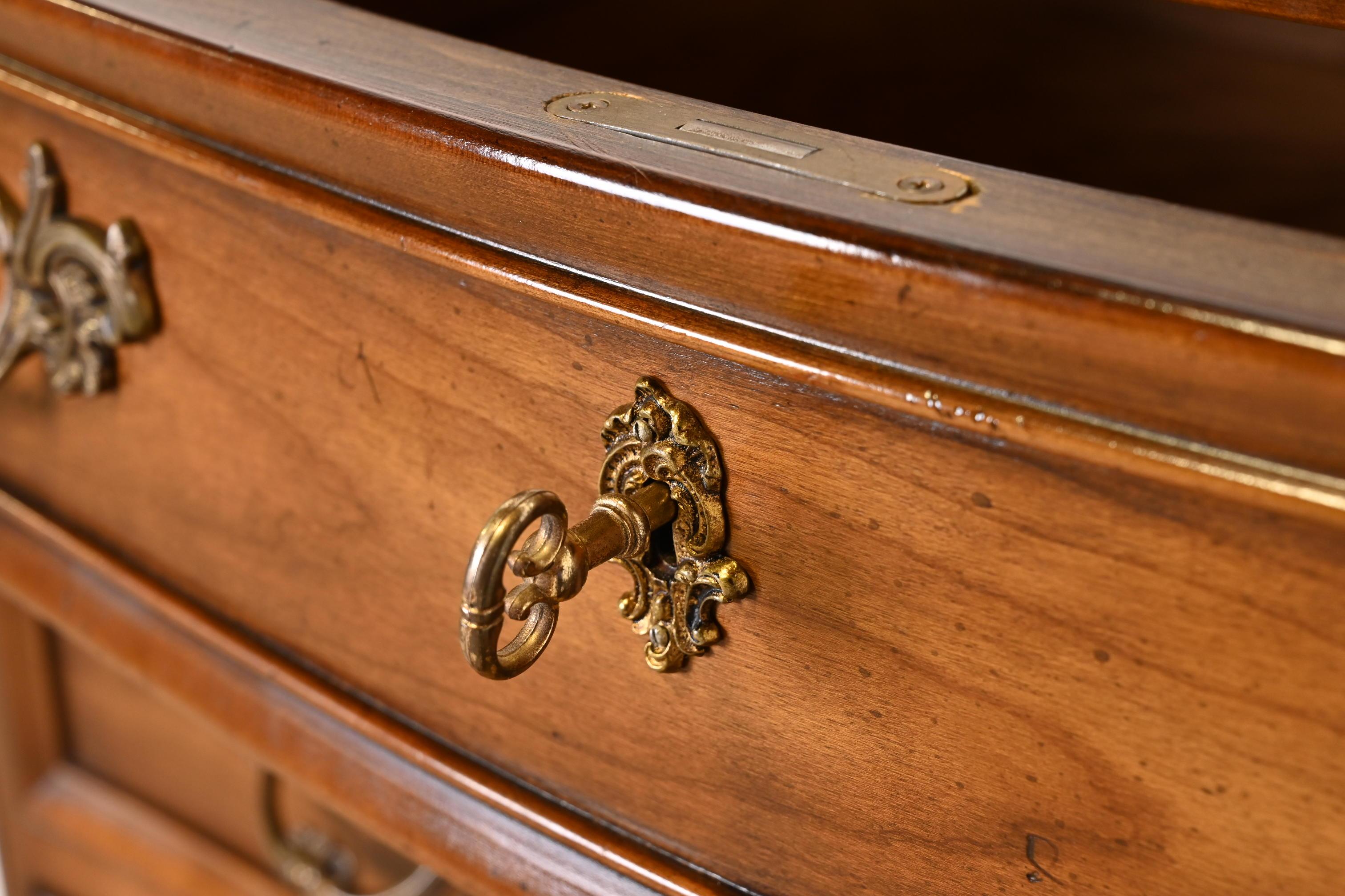 Kindel Furniture French Provincial Louis XV Carved Cherry Wood Highboy Dresser 6