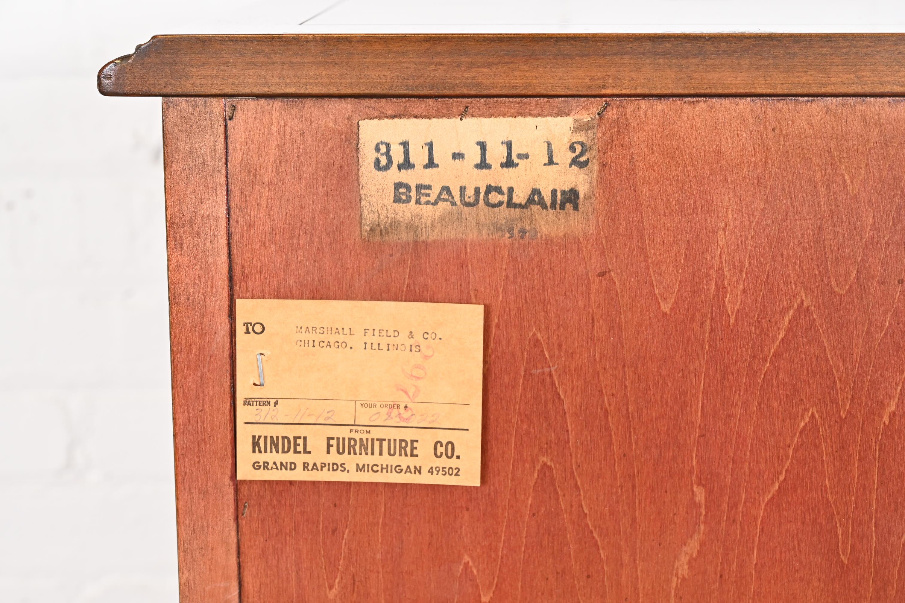 Kindel Furniture French Provincial Louis XV Carved Cherry Wood Highboy Dresser 13