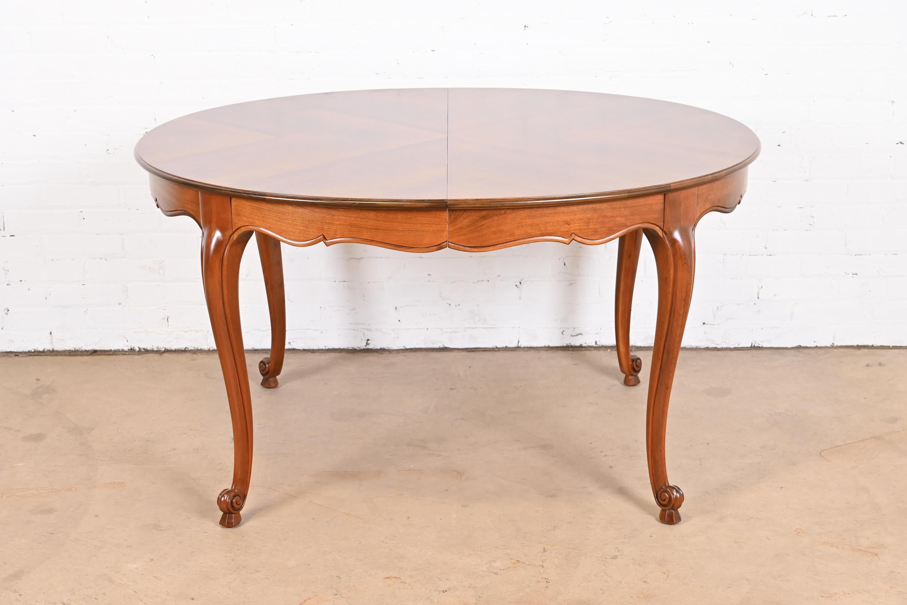 Kindel Furniture French Provincial Louis XV Cherry Wood Dining Table, Refinished 5