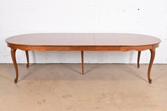 Kindel Furniture French Provincial Louis XV Cherry Wood Dining Table, Refinished