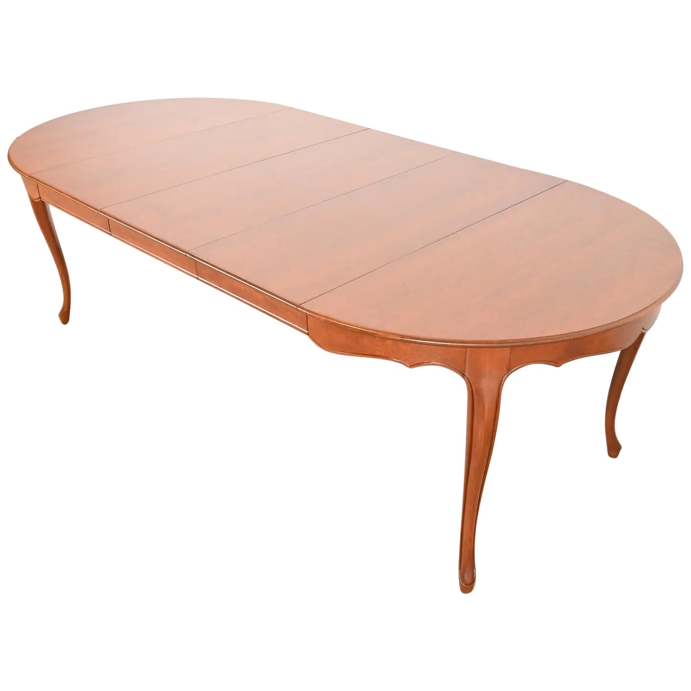 Kindel Furniture French Provincial Louis XV Cherry Wood Dining Table, Refinished