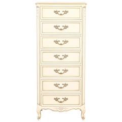Kindel Furniture French Provincial Louis XV Cream Lacquered Lingerie Chest