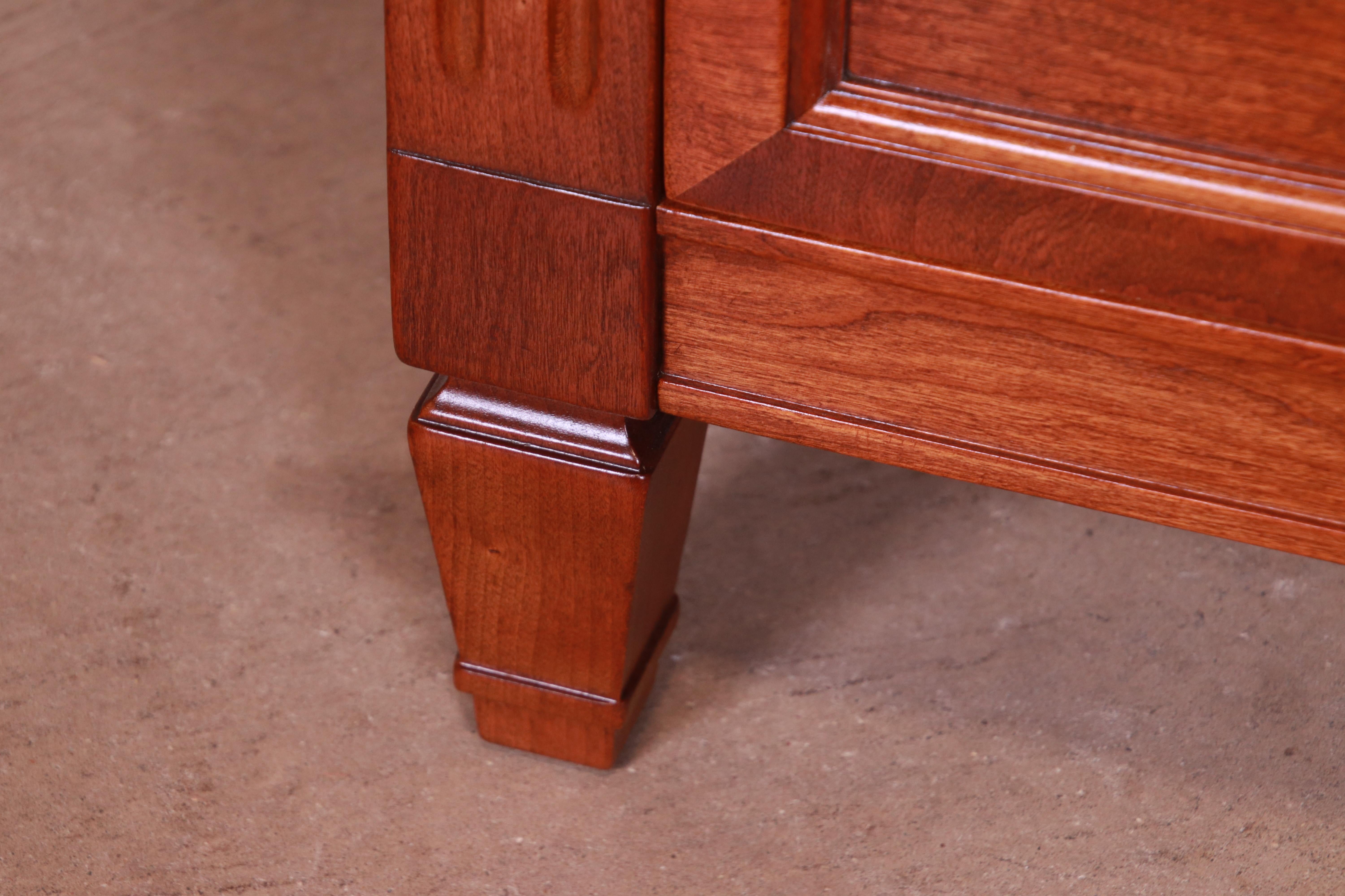 Kindel Furniture French Regency Cherry Wood Highboy Dresser, Newly Refinished 1