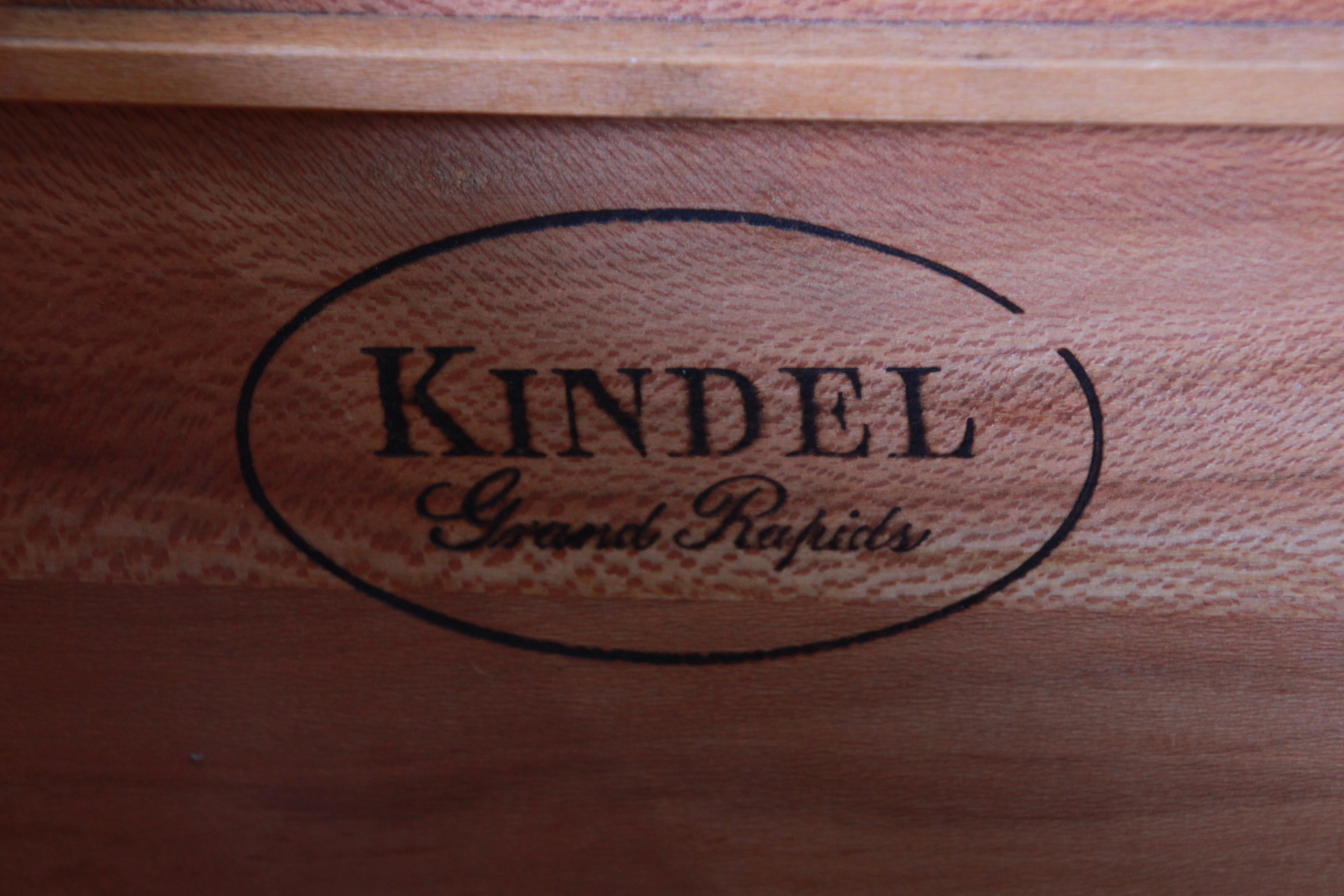Kindel Furniture French Regency Cherry Wood Writing Desk, Newly Restored 7