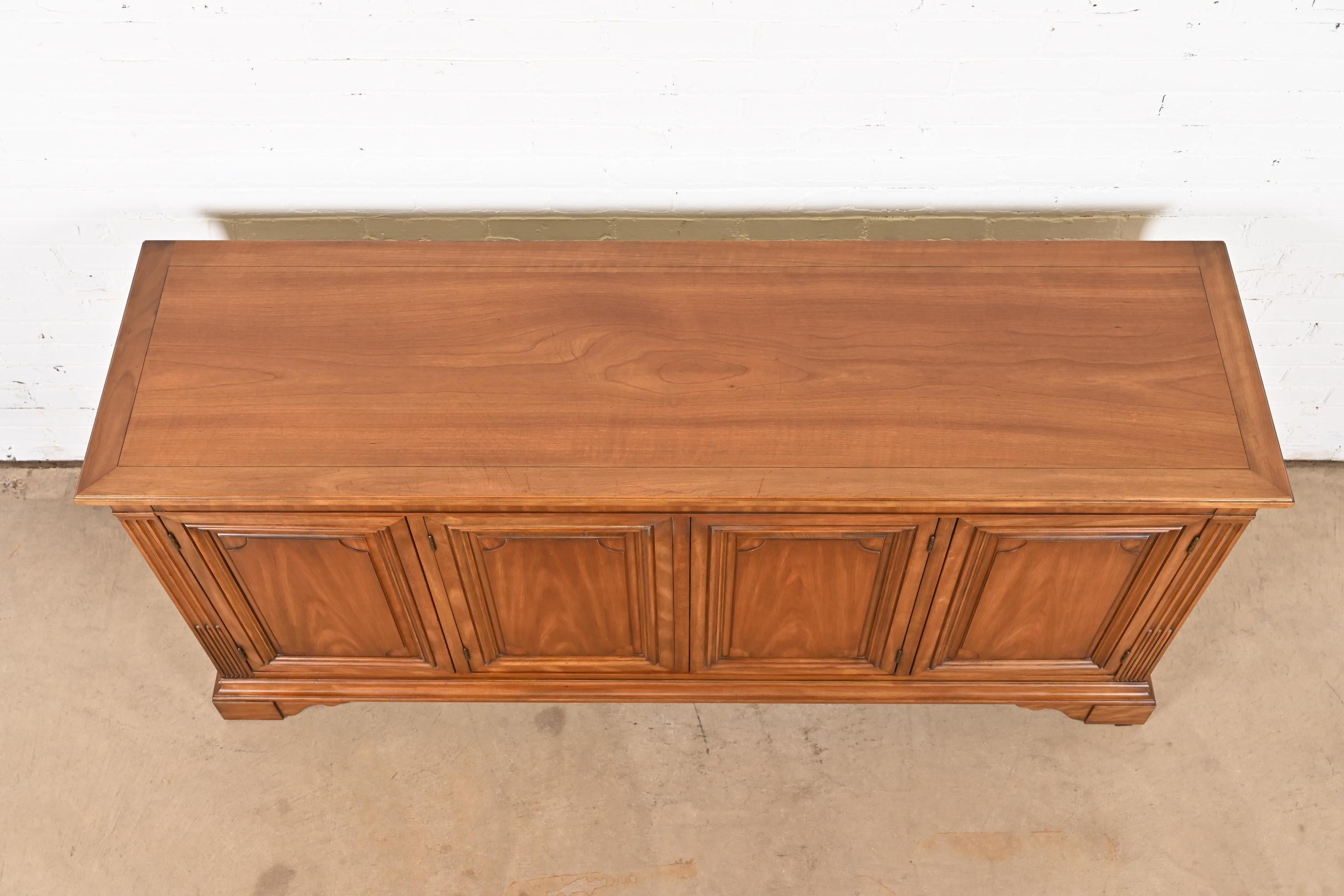 Kindel Furniture French Regency Louis Philippe Cherry Wood Sideboard, 1960s For Sale 9